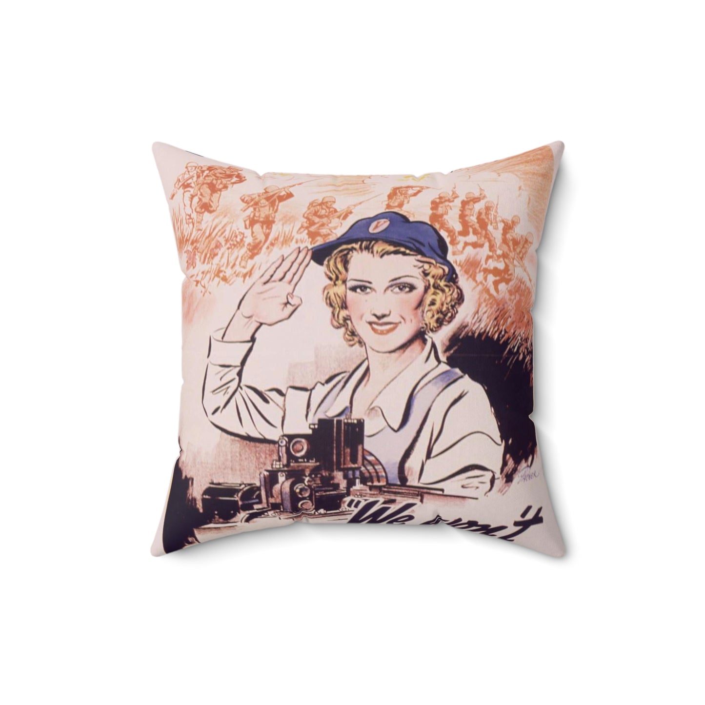 "Count On Us^ We Won't Let You Down" - NARA - 514091 Decorative Accent Square Pillow