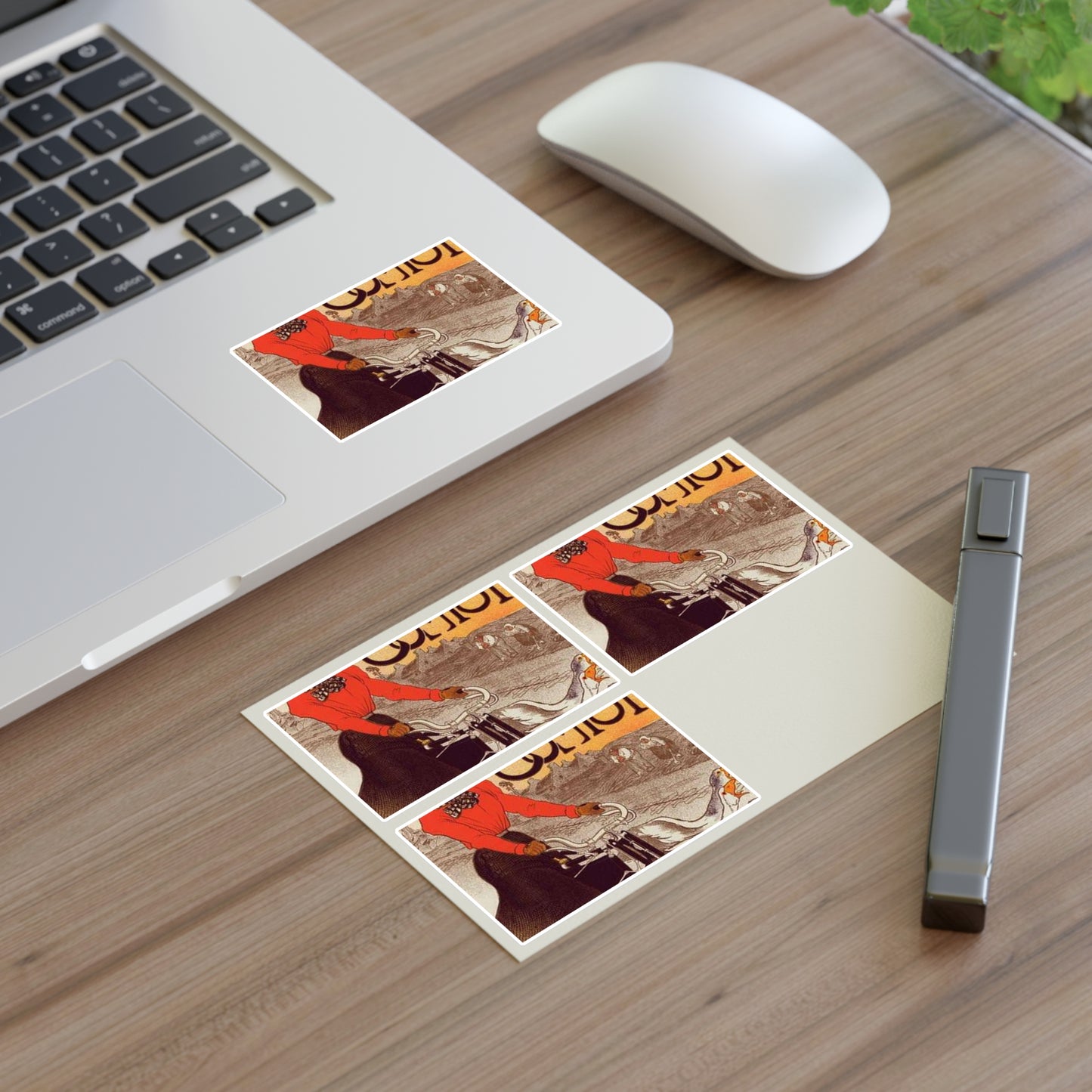 Affiche pour les "Motocycles Comiot". Laminated UV Protective Vinyl Stickers