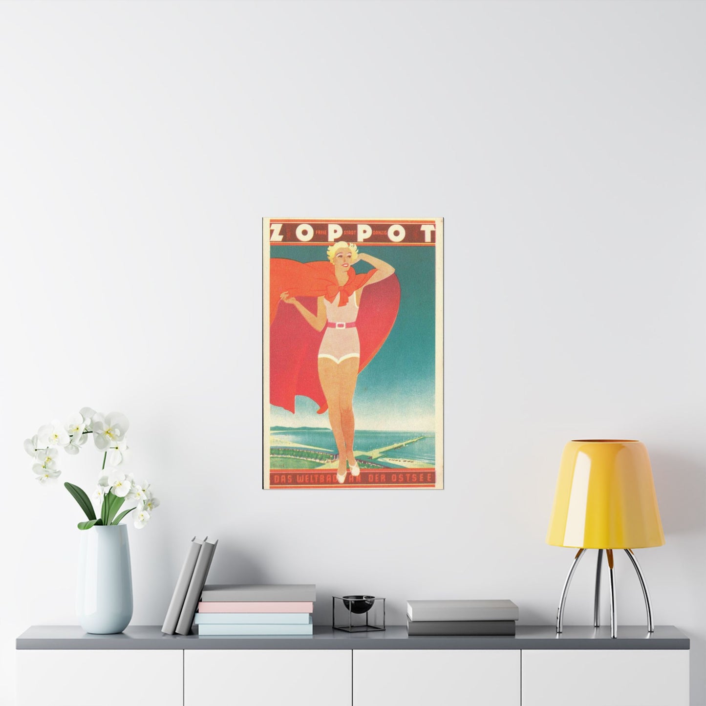Jupp Wiertz - Zoppot, das Weltbad an der Ostsee High Quality Matte Wall Art Poster for Home, Office, Classroom