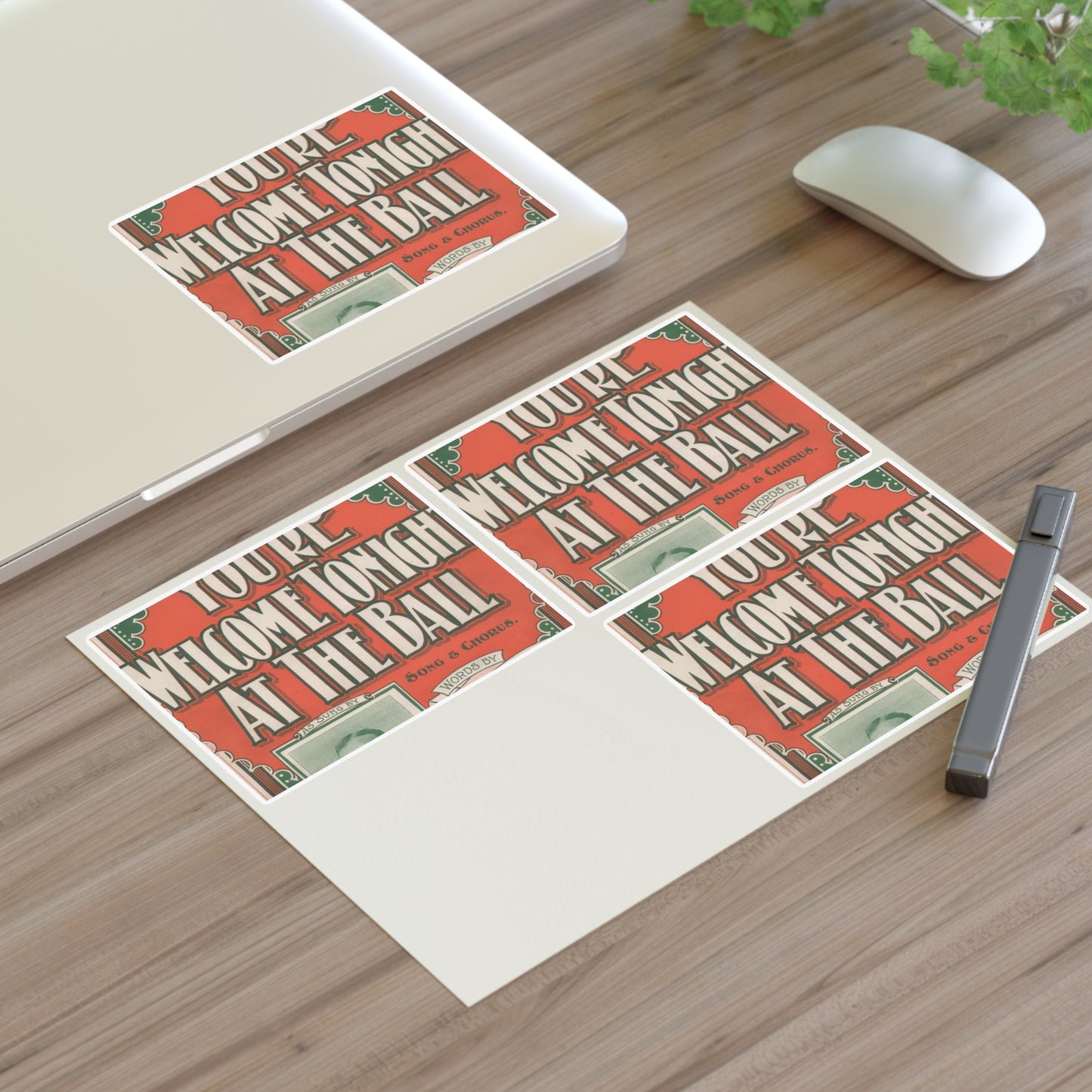 You're welcome tonight at the ball Laminated UV Protective Vinyl Stickers