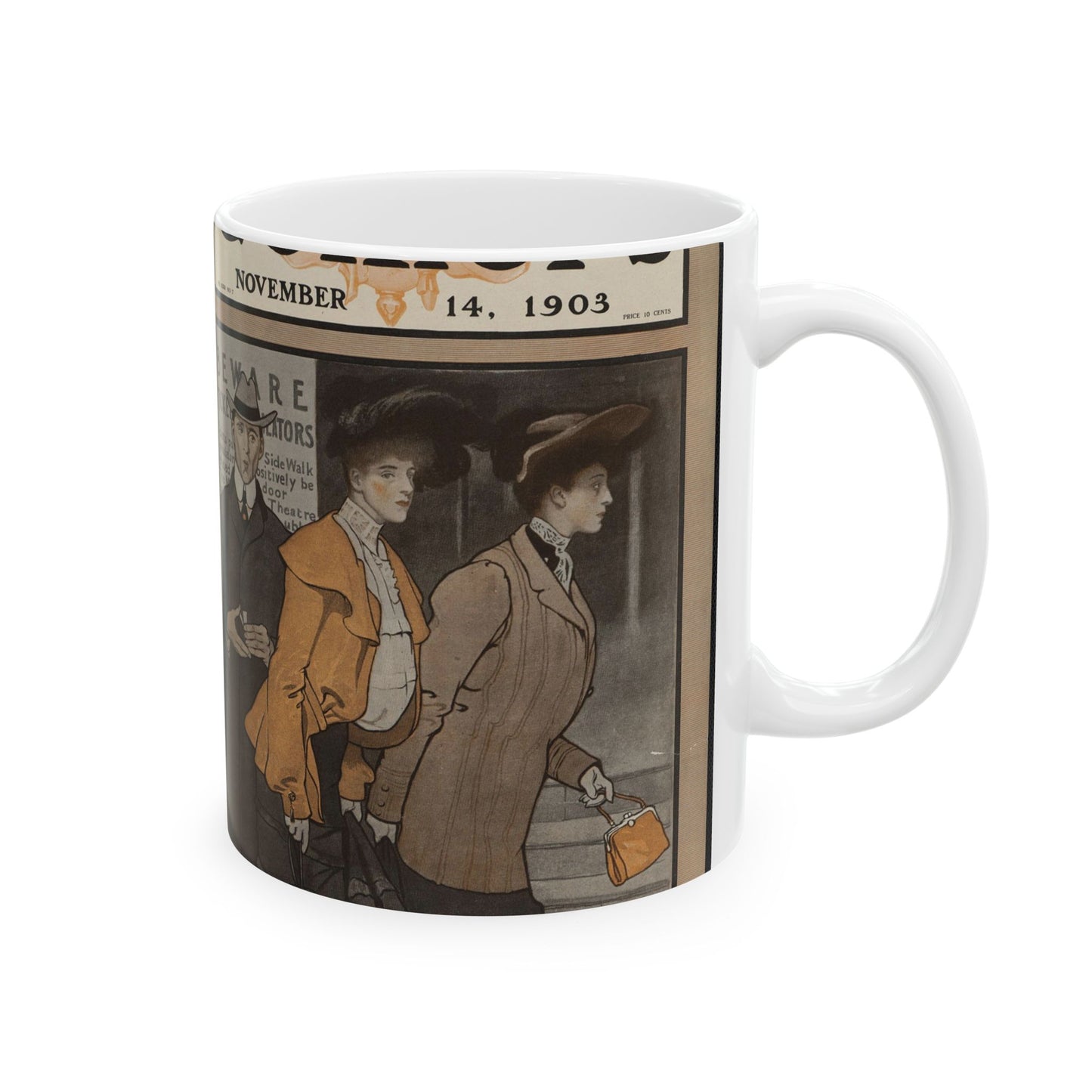 Edward Penfield - Collier's November 14, 1903 Beautiful Novelty Ceramic Coffee Mug 11oz