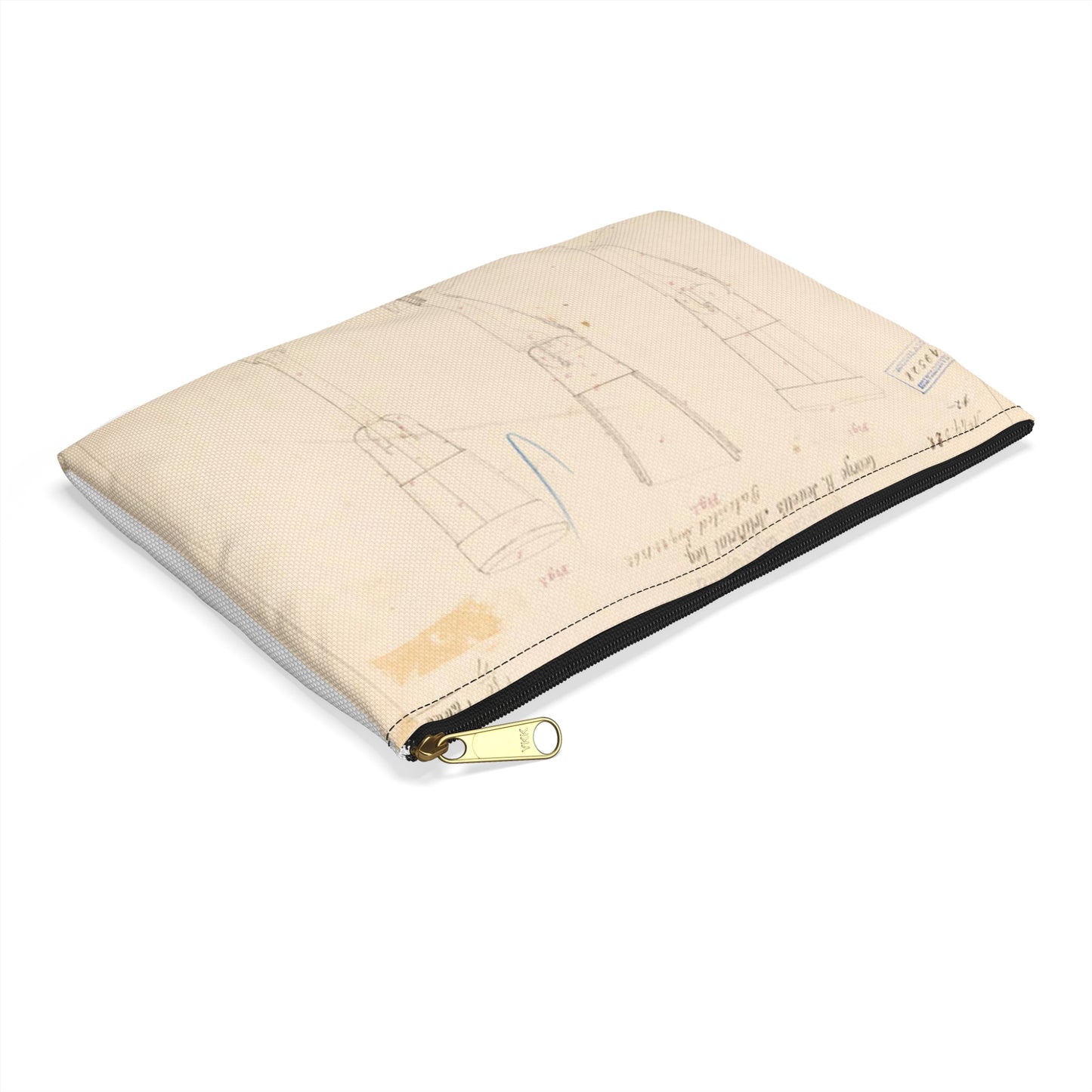 Patent drawing - Drawing of Artificial Leg Public domain image Large Organizer Pouch with Black Zipper