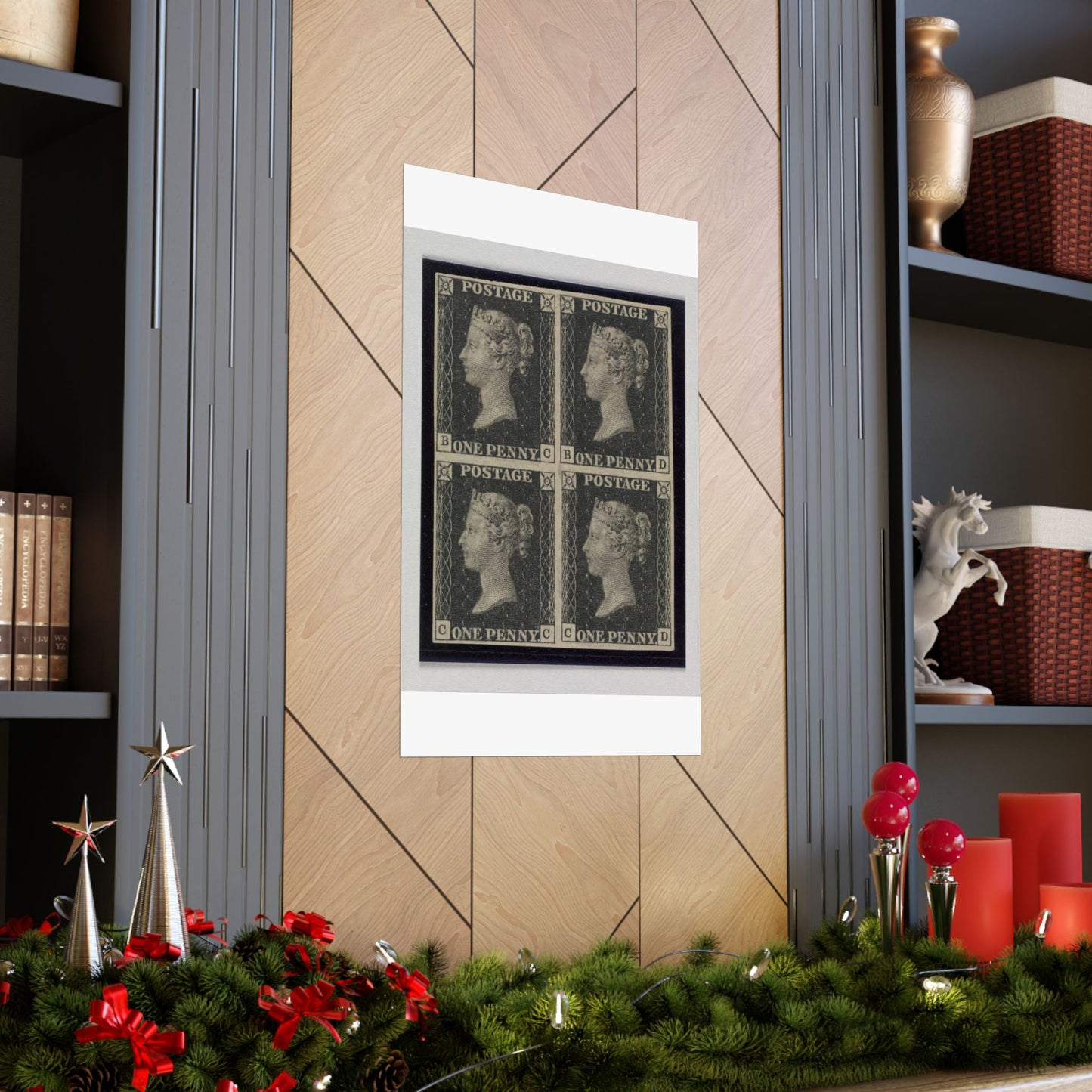 "Penny Black" postage stamps - postal stamp High Quality Matte Wall Art Poster for Home, Office, Classroom