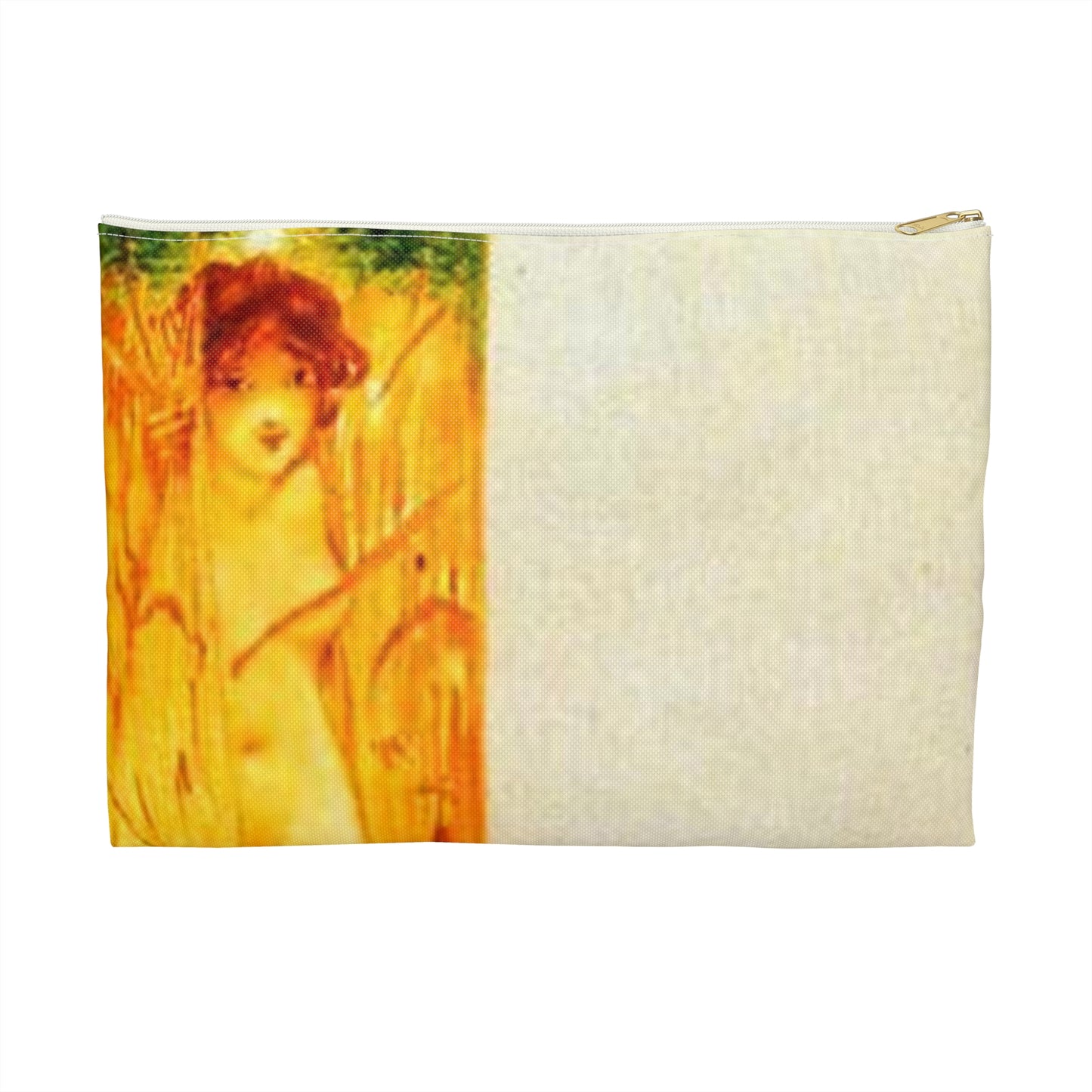 Kirchner - from-arcadia - Art nouveau public domain image Large Organizer Pouch with Black Zipper