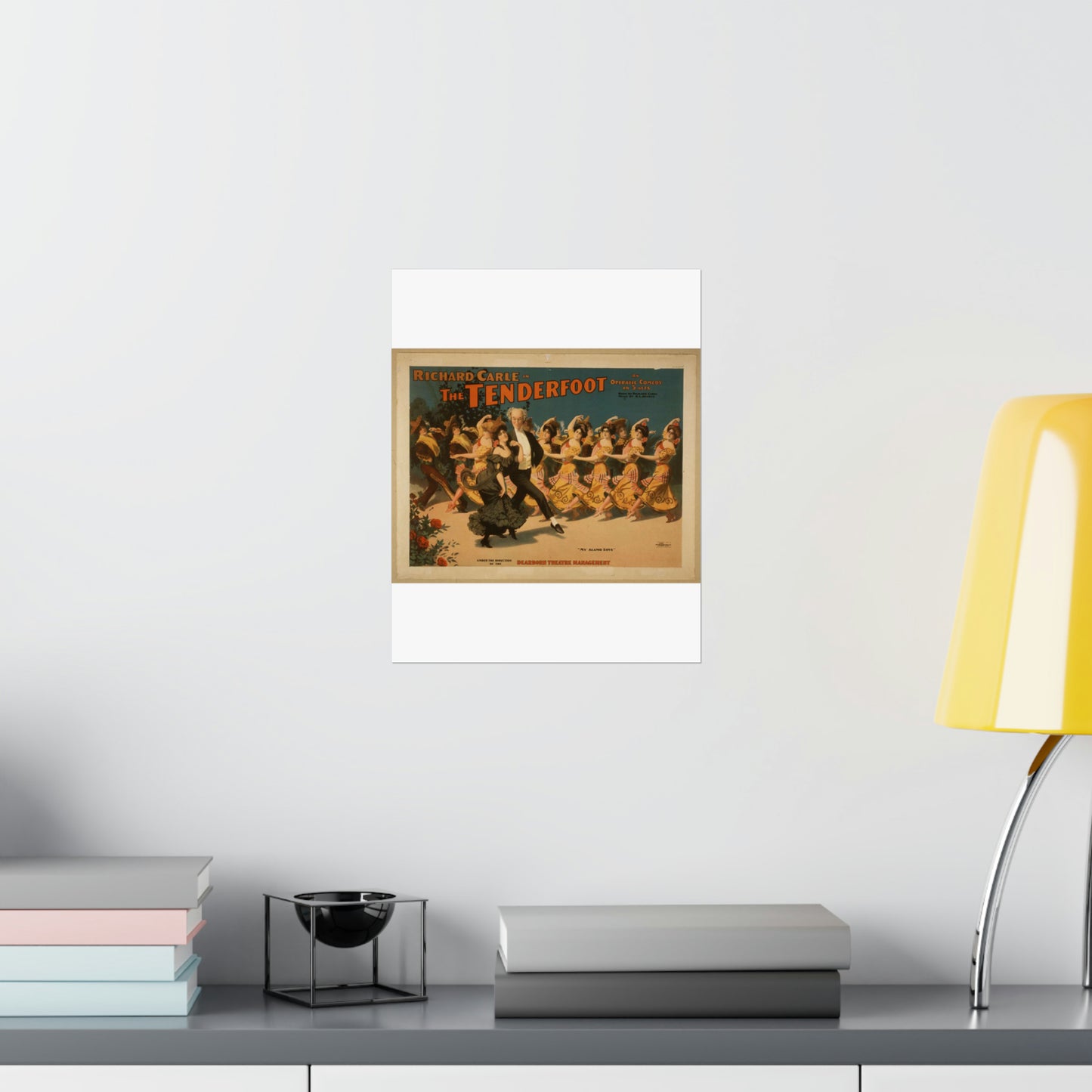 Richard Carle in The tenderfoot an operatic comedy in 3 acts : book by Richard Carle ; music by H.L. Heartz. High Quality Matte Wall Art Poster for Home, Office, Classroom