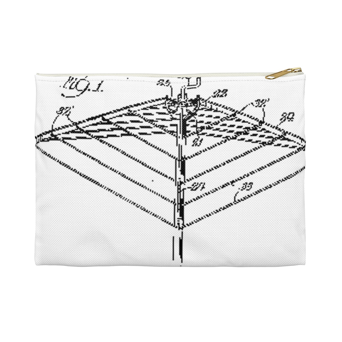 Patent drawing - Clothes dryer Public domain image Large Organizer Pouch with Black Zipper
