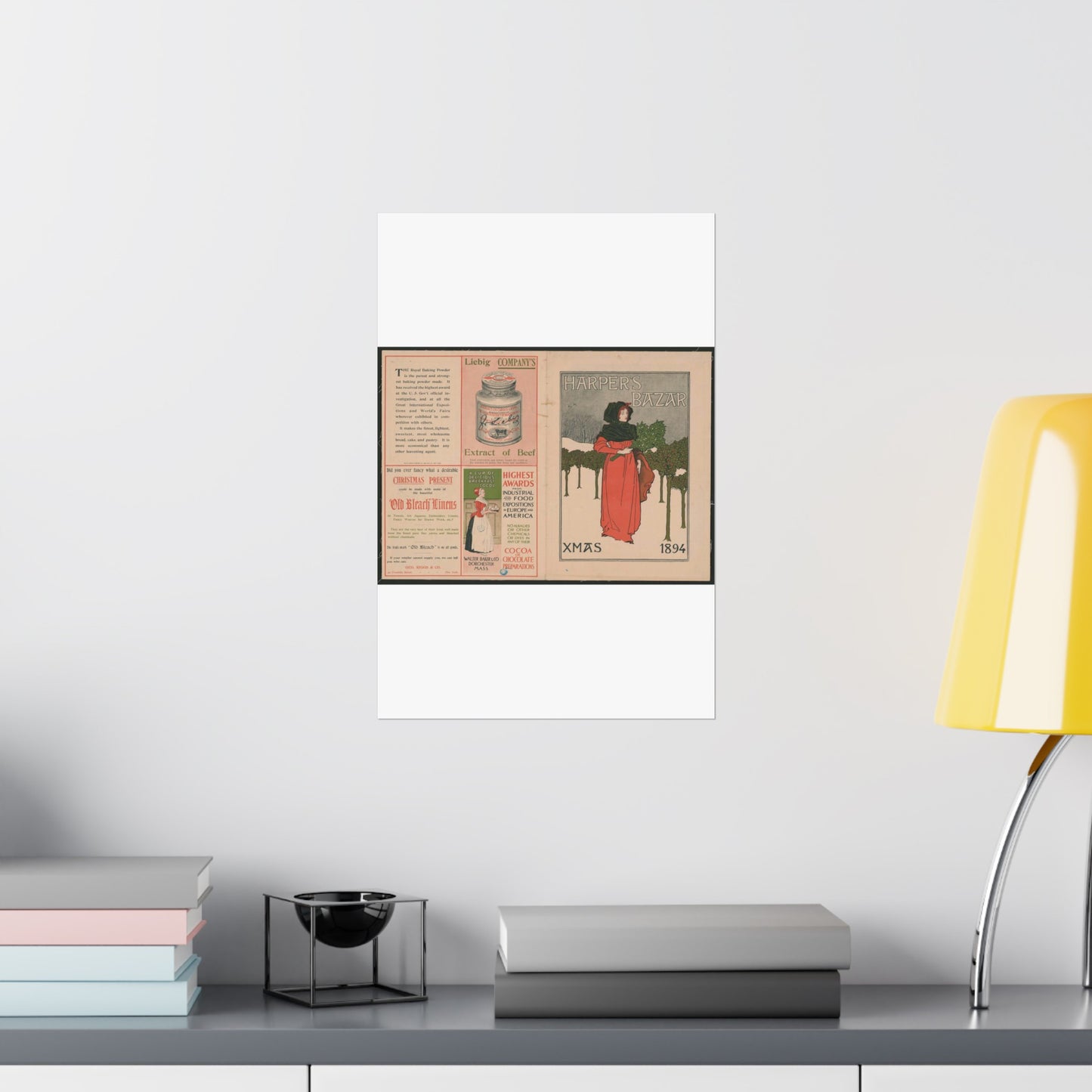 Louis Rhead - Harper's Bazar, Xmas 1894 LCCN2015646920 High Quality Matte Wall Art Poster for Home, Office, Classroom