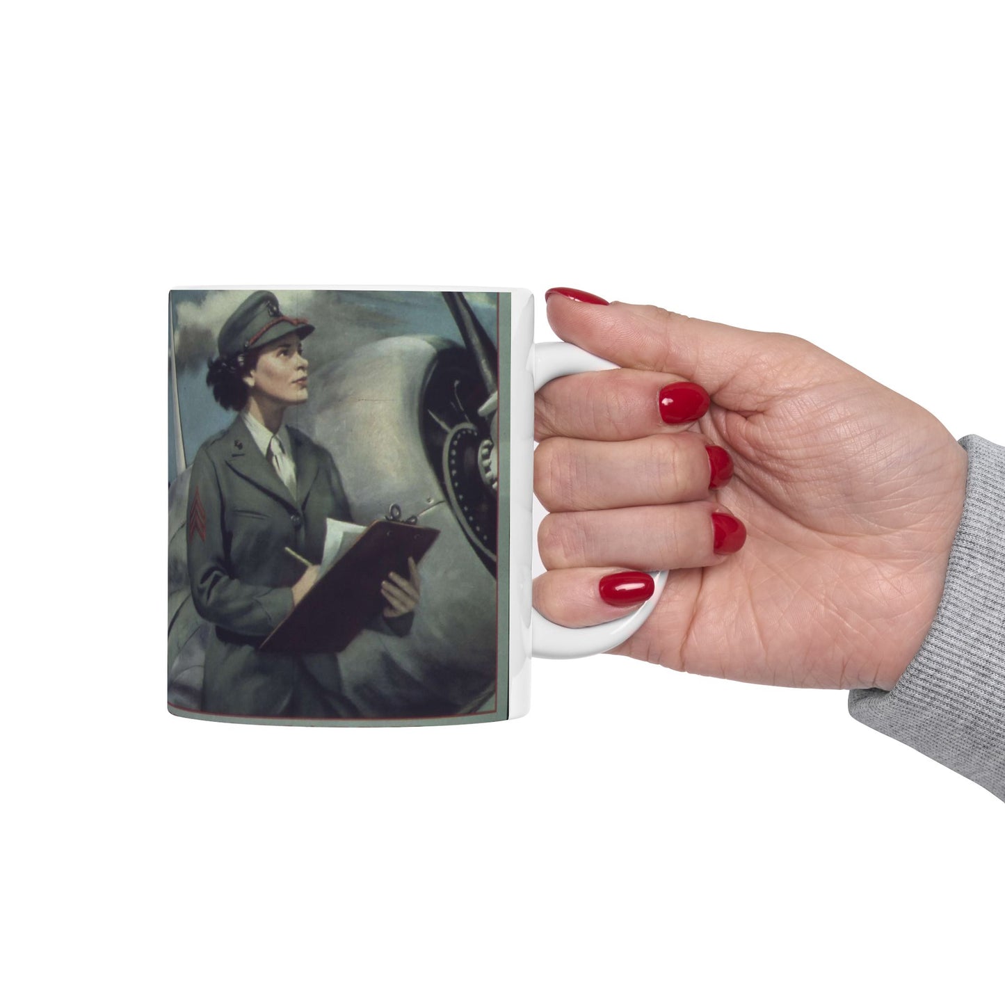 "Be a Marine-Free a Marine to Fight" - NARA - 513679 Beautiful Novelty Ceramic Coffee Mug 11oz