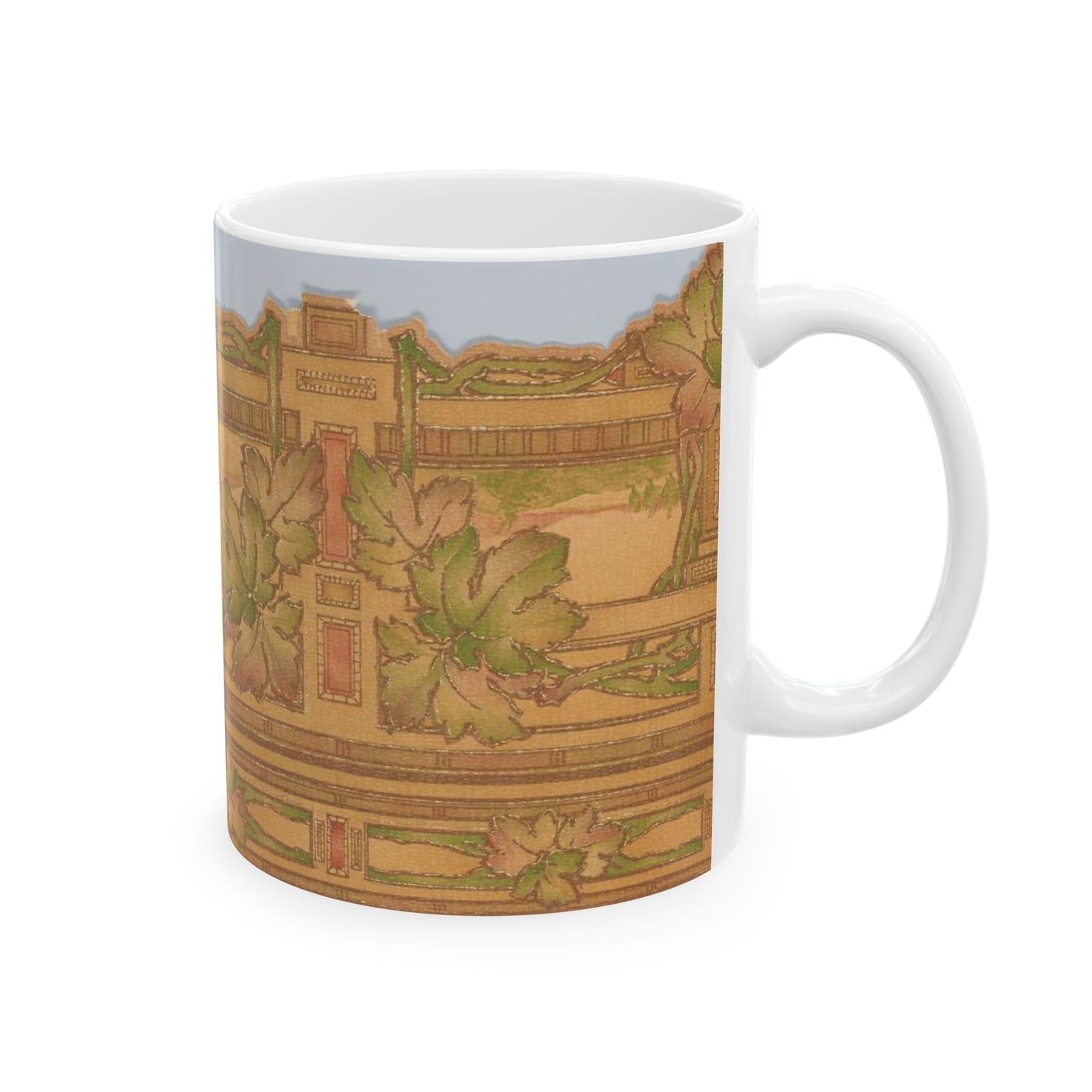 Wallpaper - A picture of a painting on a wall Beautiful Novelty Ceramic Coffee Mug 11oz