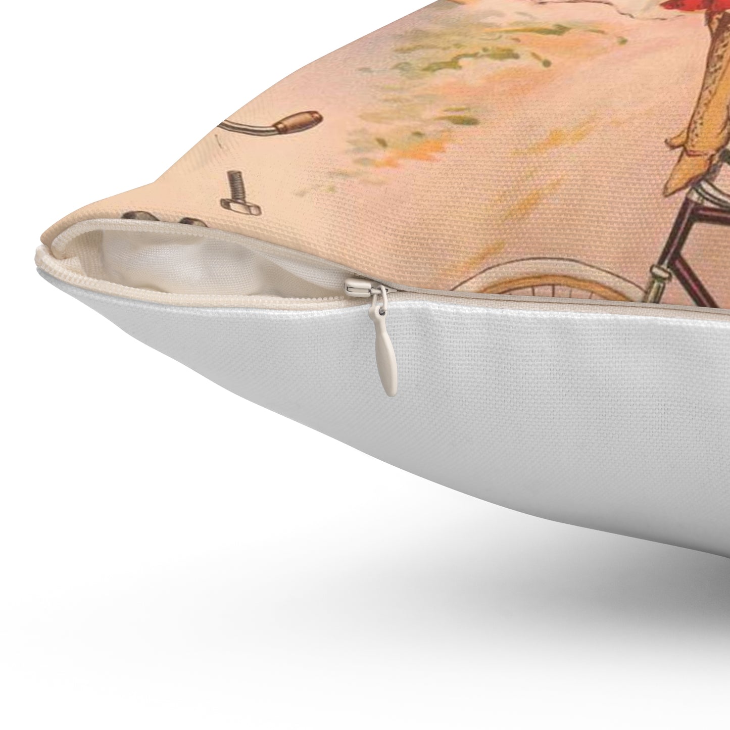 Frederick adjustable handle bars, mechanically correct, beauty and strength LCCN2003688779 Decorative Accent Square Pillow