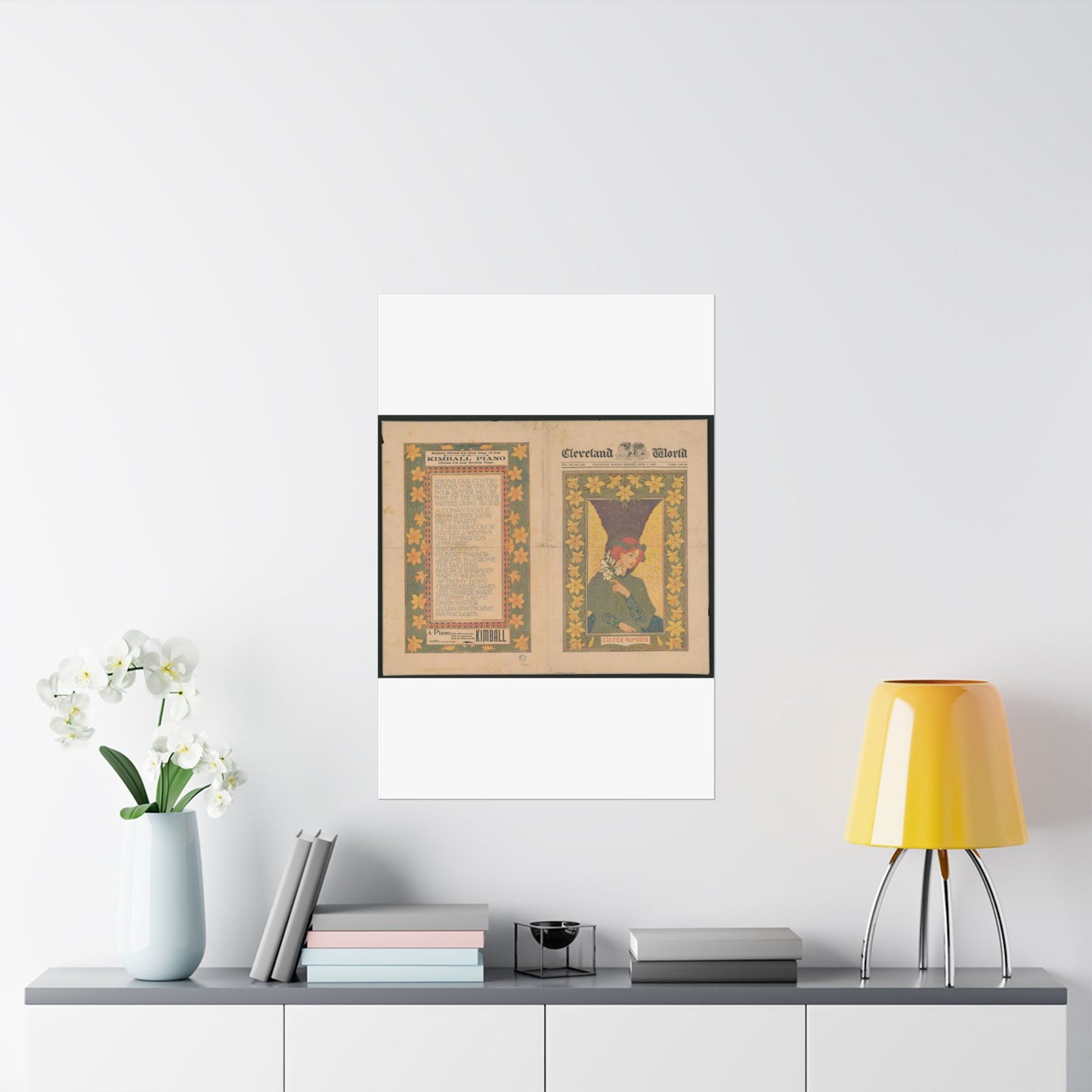 Louis Rhead - Cleveland World - Easter number LCCN2002715846 High Quality Matte Wall Art Poster for Home, Office, Classroom
