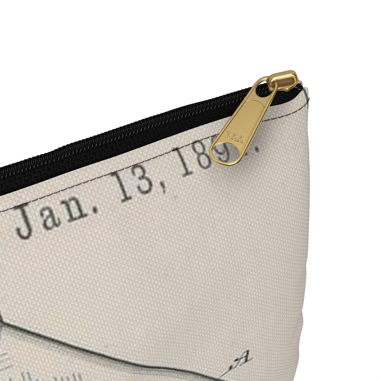 Patent drawing - for S. D. Mott's Racing Indicator Public domain image Large Organizer Pouch with Black Zipper