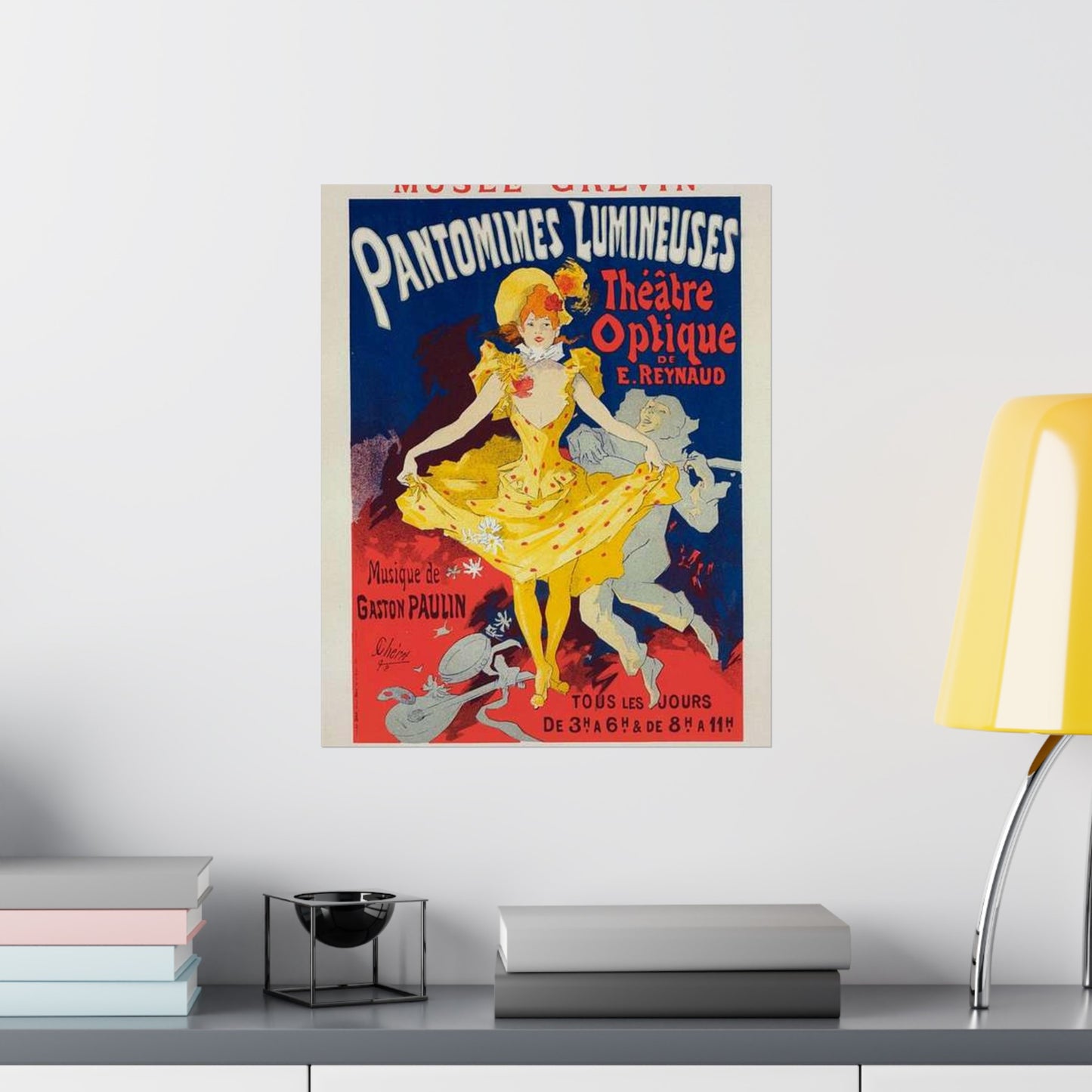 Affiche pour le Musée Grévin, "Pantomimes lumineuses". High Quality Matte Wall Art Poster for Home, Office, Classroom