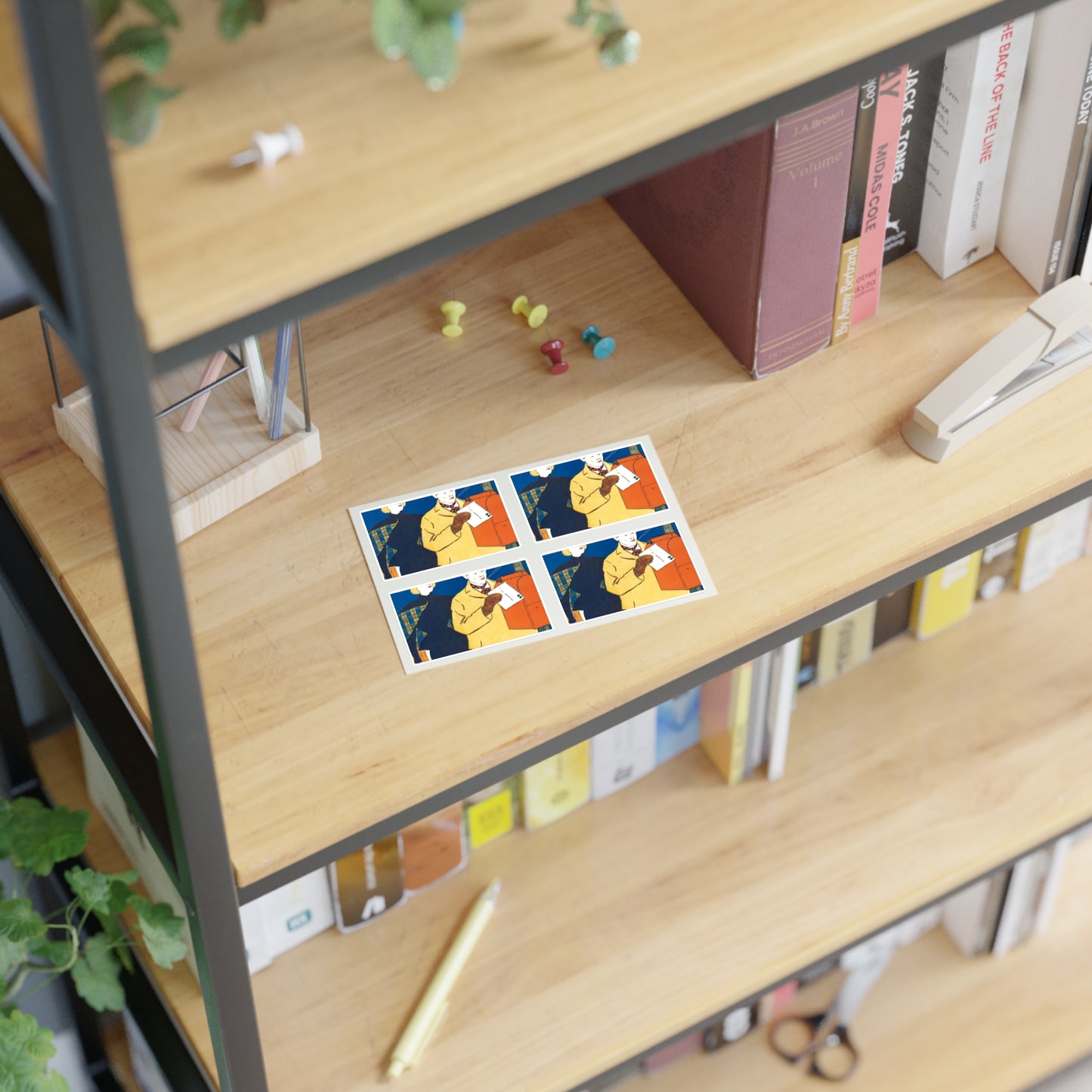 Edward Penfield, Harper's February Laminated UV Protective Vinyl Stickers
