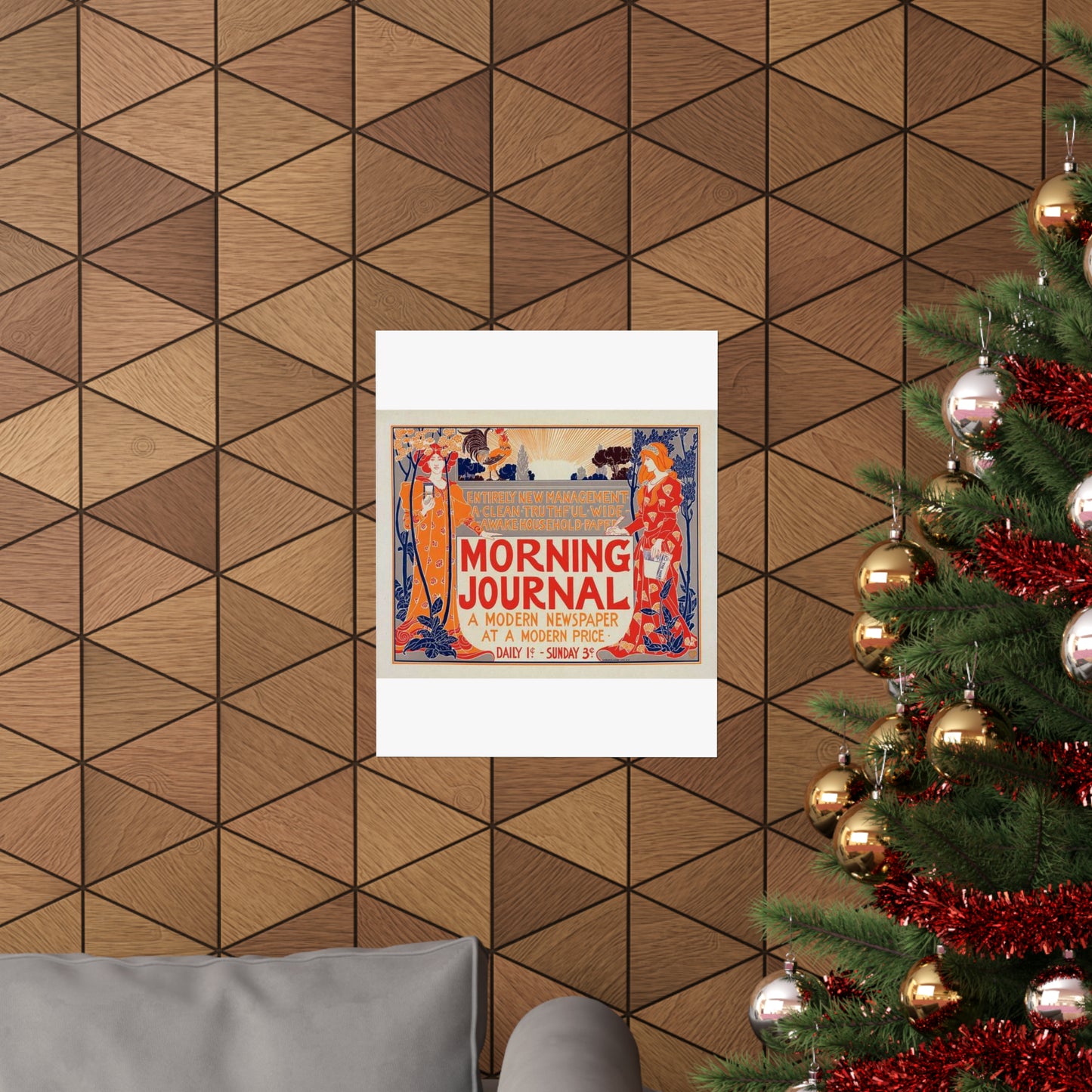 Louis Rhead - Affiche américaine pour le "Morning Journal". High Quality Matte Wall Art Poster for Home, Office, Classroom