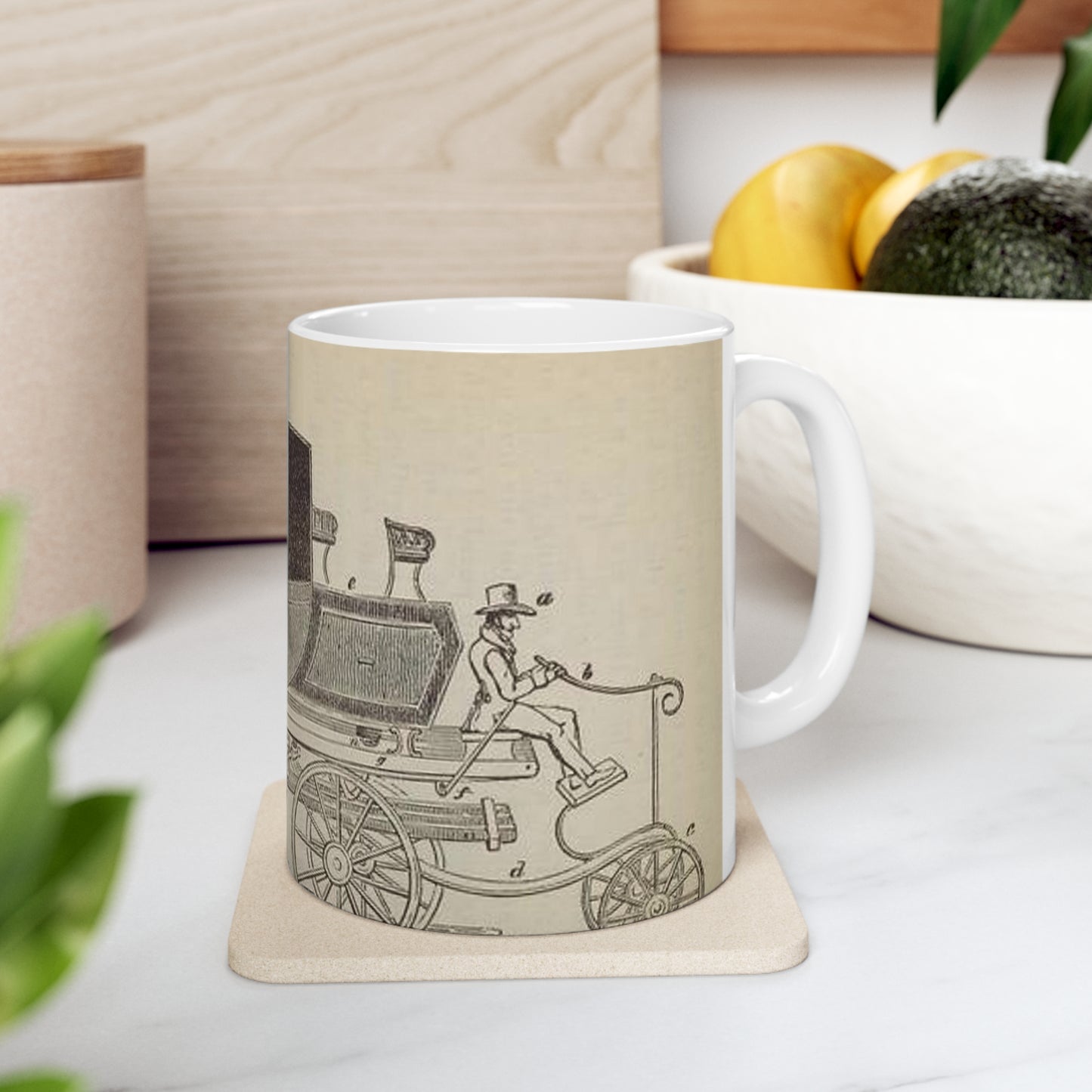Patent Drawing of Engine - Patent steam carriage, by Mr. Goldsworthy Gurney, of Argyle Street, London, 1826 Public domain image Beautiful Novelty Ceramic Coffee Mug 11oz