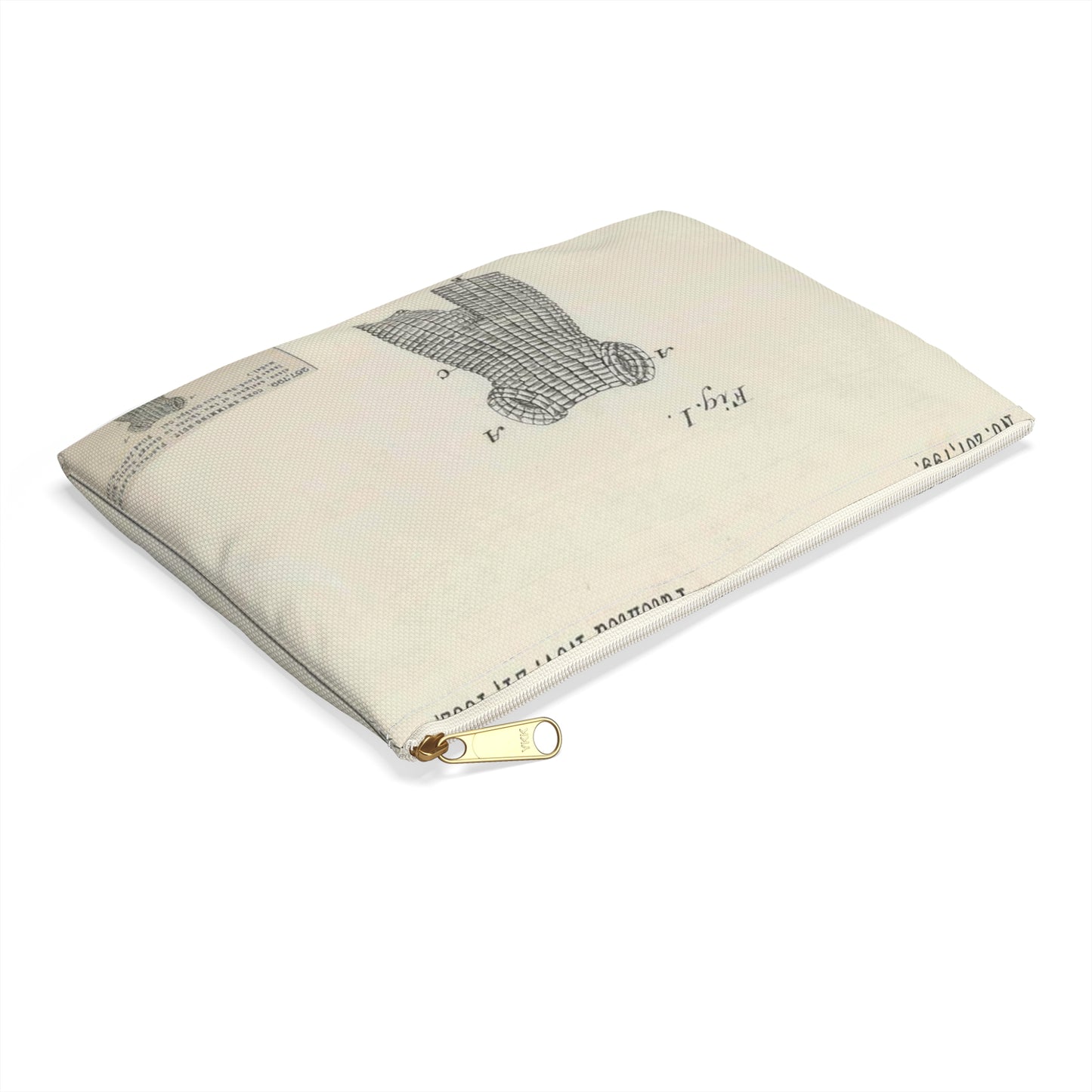 Patent drawing - for P. Plant's Cork Swimming Suit Public domain image Large Organizer Pouch with Black Zipper