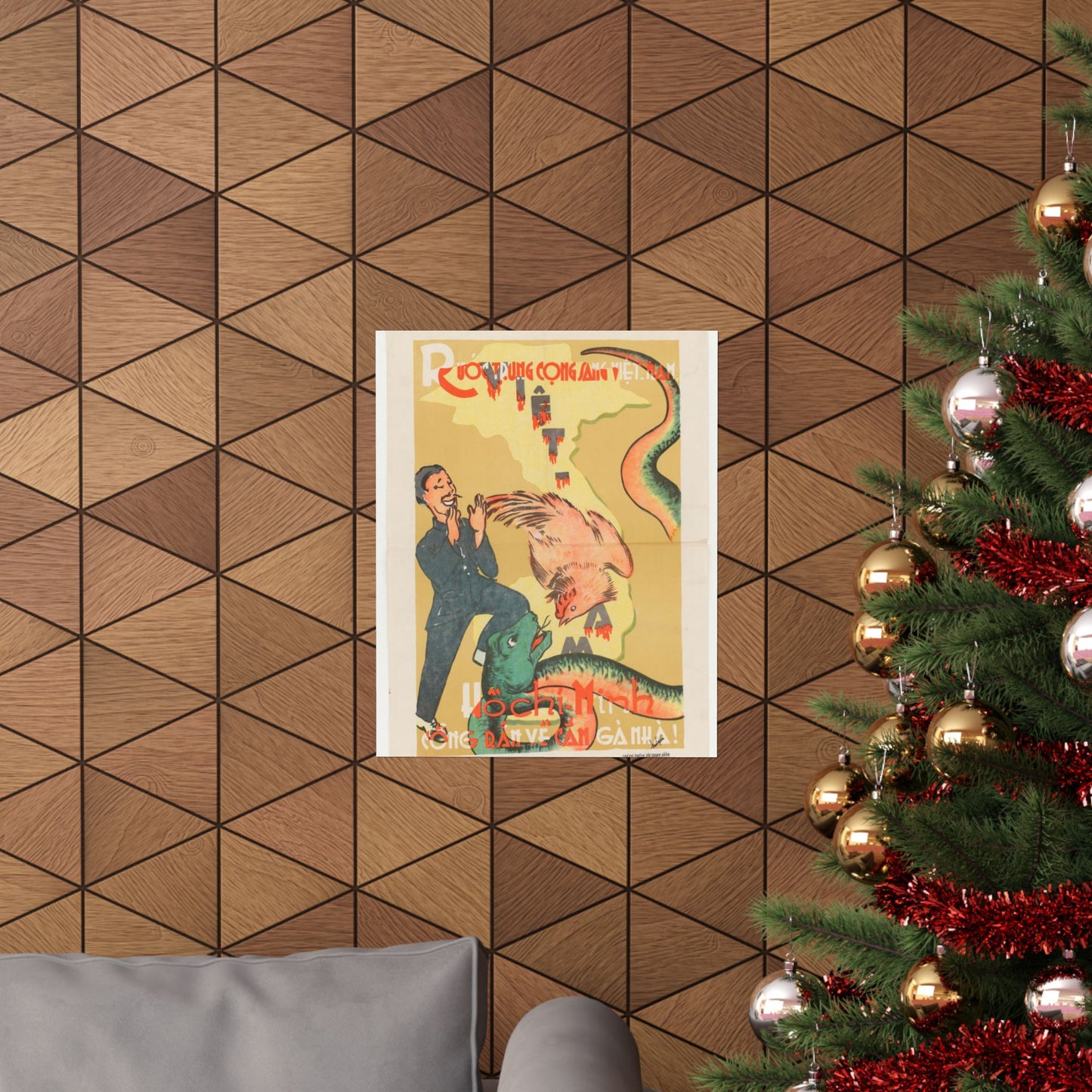 Viet Poster #2, Cold War American Propaganda poster High Quality Matte Wall Art Poster for Home, Office, Classroom