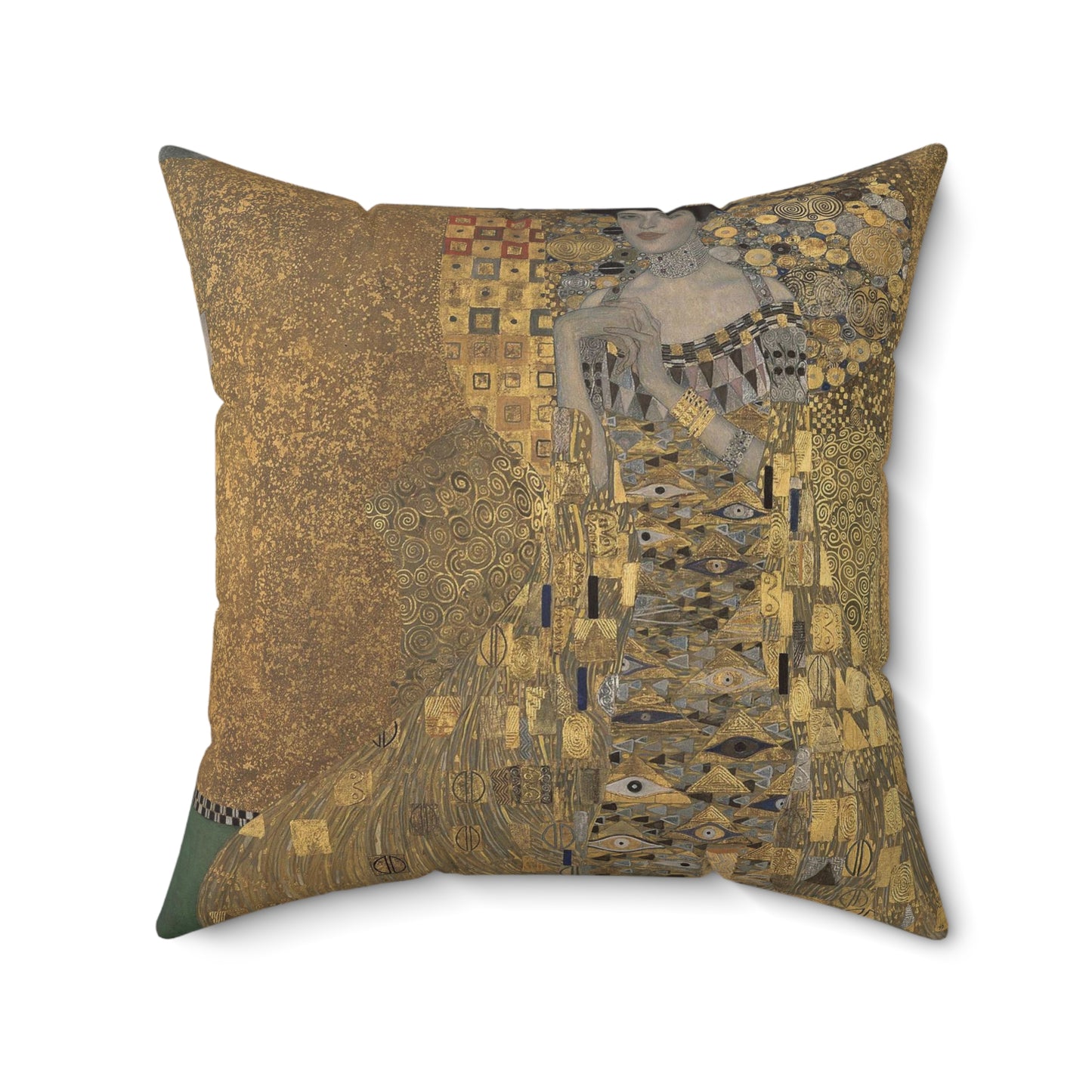 Gustav Klimt, 1907, Adele Bloch-Bauer I, Neue Galerie New York Decorative Accent Square Pillow