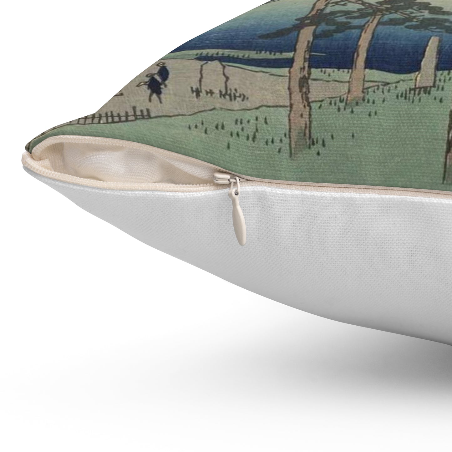 Ohiso, Andō Hiroshige - Public domain portrait drawing Decorative Accent Square Pillow