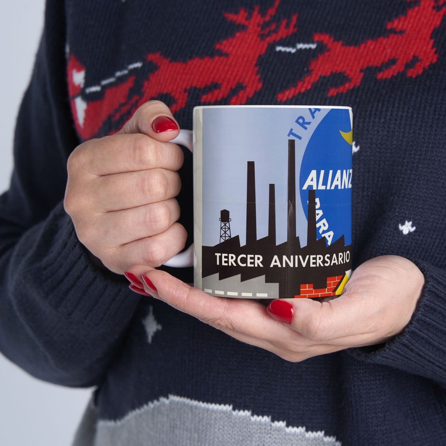 Alliance Posters, Cold War American Propaganda poster Beautiful Novelty Ceramic Coffee Mug 11oz