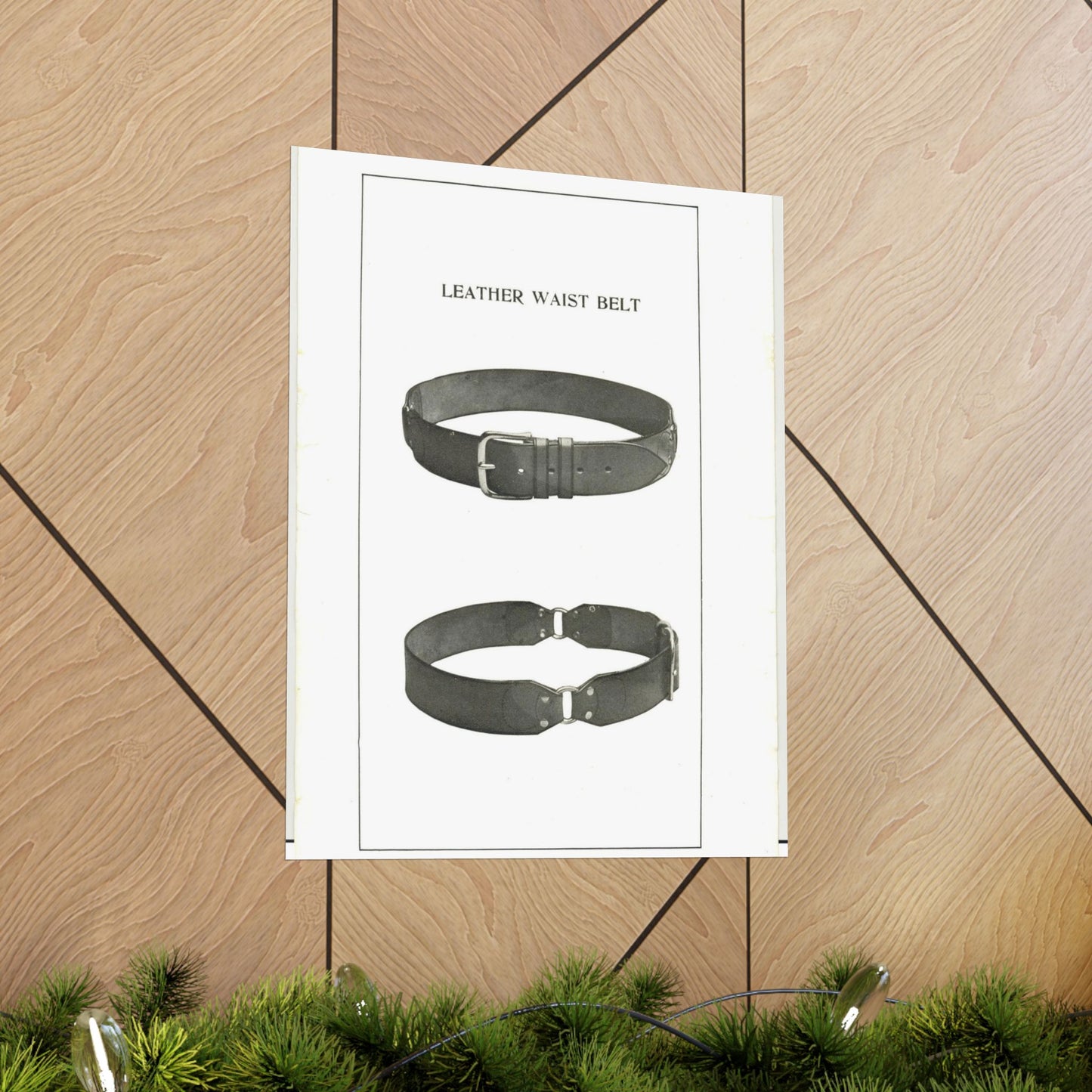 Patent drawing - Leather Waist Belt - . Public domain image High Quality Matte Wall Art Poster for Home, Office, Classroom