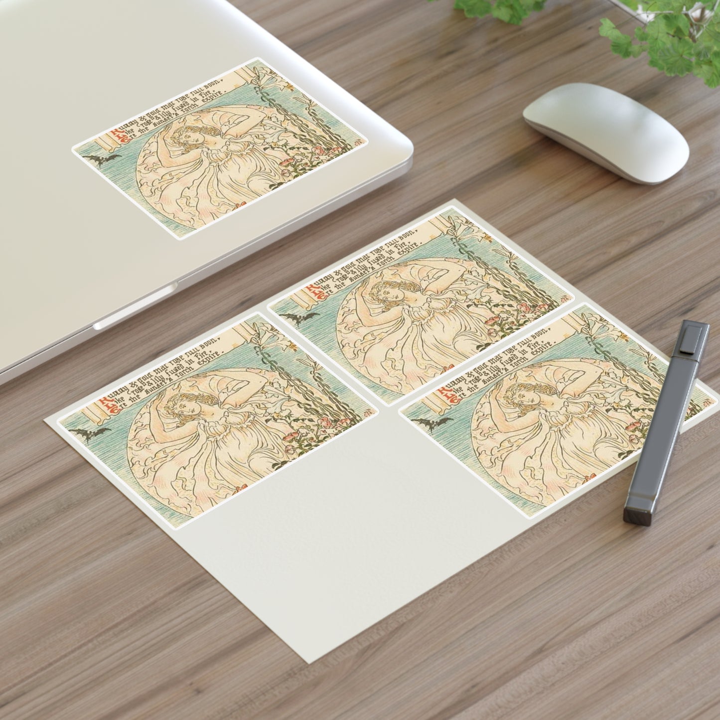Beneath the summer full-orbed moon, ruddy & gold that rose full soon." Laminated UV Protective Vinyl Stickers