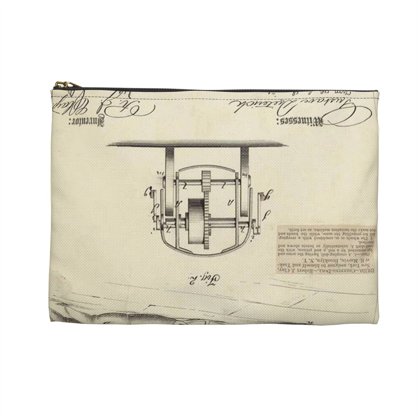 Patent drawing - Drawing of Creeping Baby Doll Public domain image Large Organizer Pouch with Black Zipper