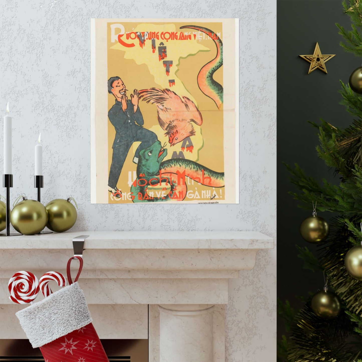 Viet Poster #2, Cold War American Propaganda poster High Quality Matte Wall Art Poster for Home, Office, Classroom