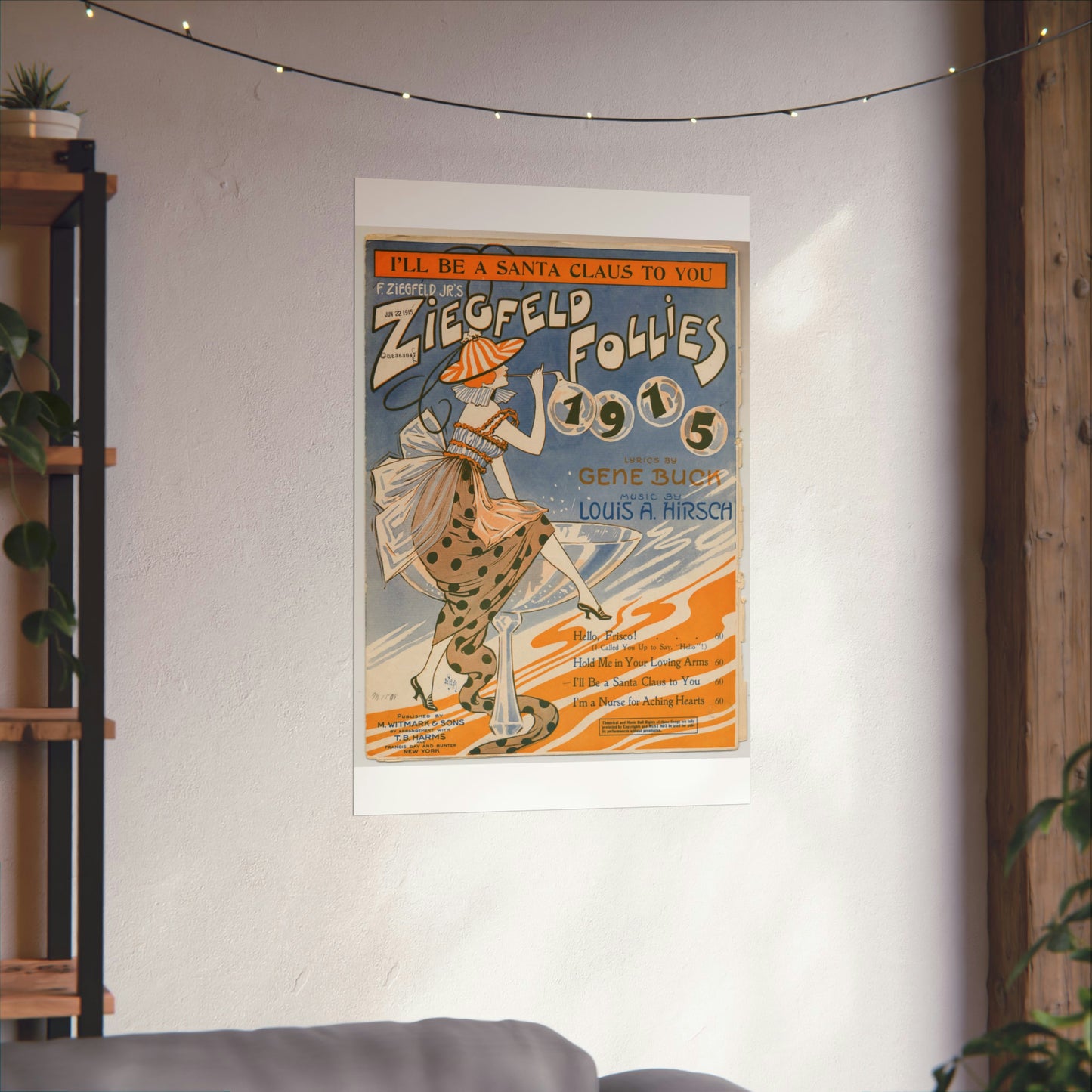 I'll be a Santa Claus to you - Sheet music, Popular songs of the day High Quality Matte Wall Art Poster for Home, Office, Classroom