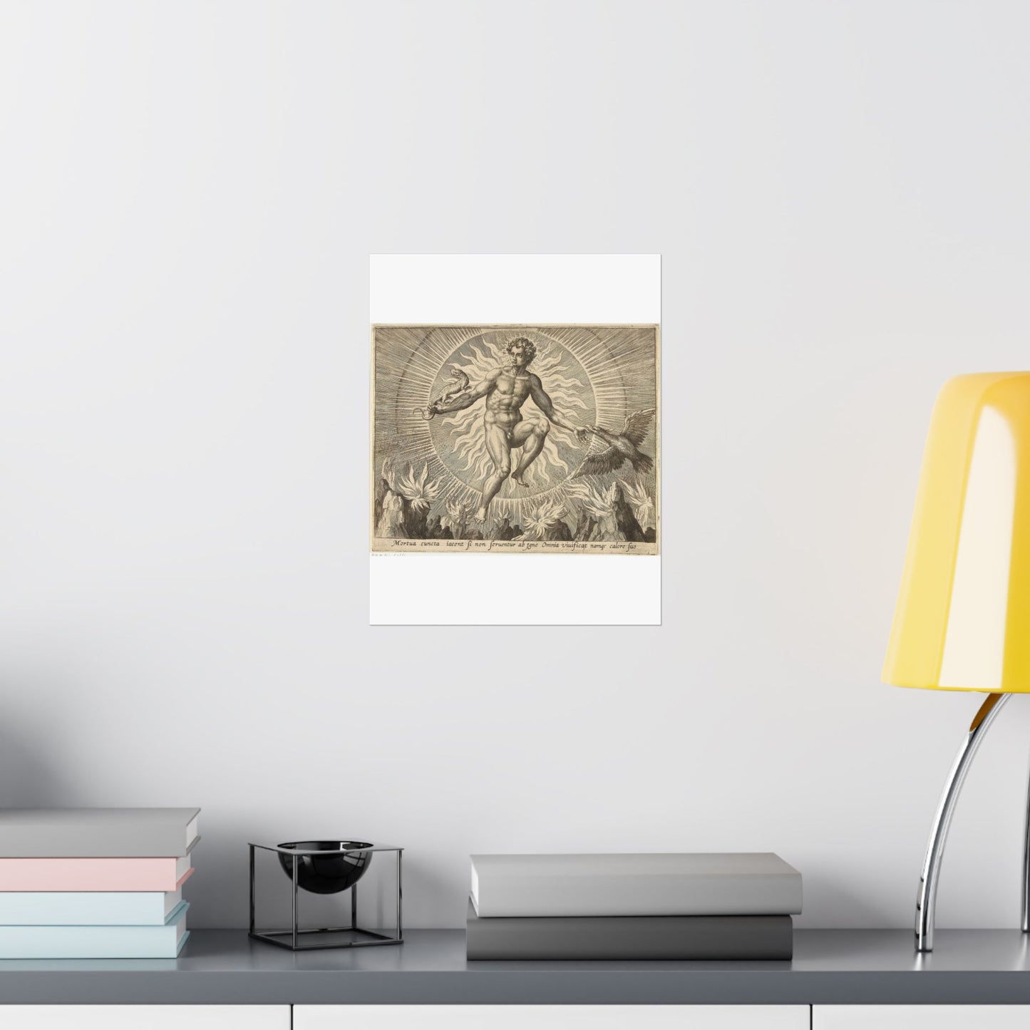 Adriaen Collaert - Vuur - Engraving, Public domain image High Quality Matte Wall Art Poster for Home, Office, Classroom