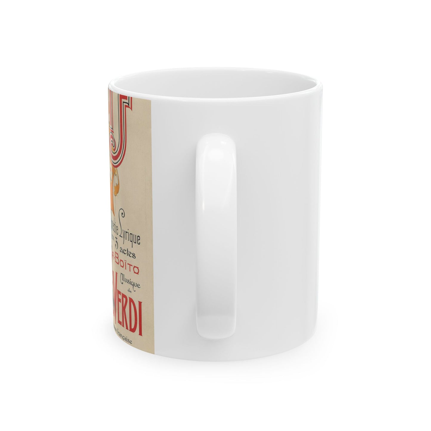 Adolfo Hohenstein - Poster for first French production of Giuseppe Verdi's Falstaff Beautiful Novelty Ceramic Coffee Mug 11oz