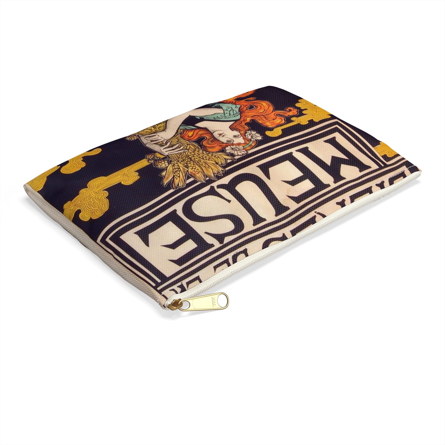 Musée Européen de la Bière - beer advertising posters -008 Large Organizer Pouch with Black Zipper