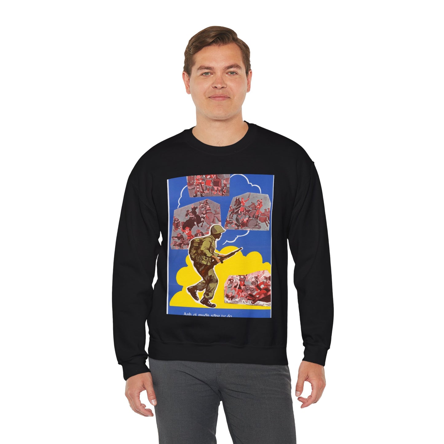 Recruiting Posters No. 1 and No. 2 Black Heavy Blend Adult Crew Neck SweatShirt