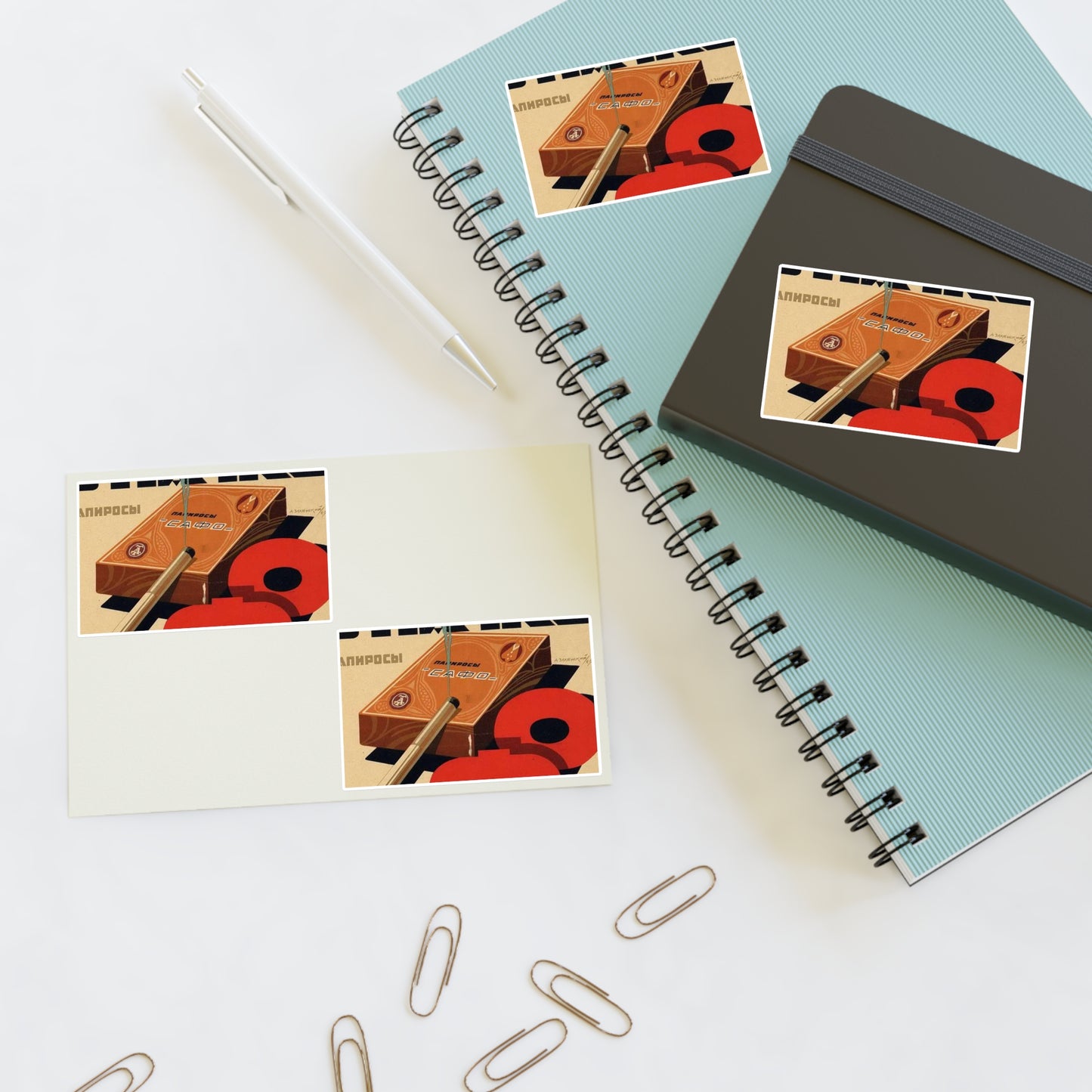 Новость. Требуйте всюду в пачке папиросы «Сафо» Laminated UV Protective Vinyl Stickers