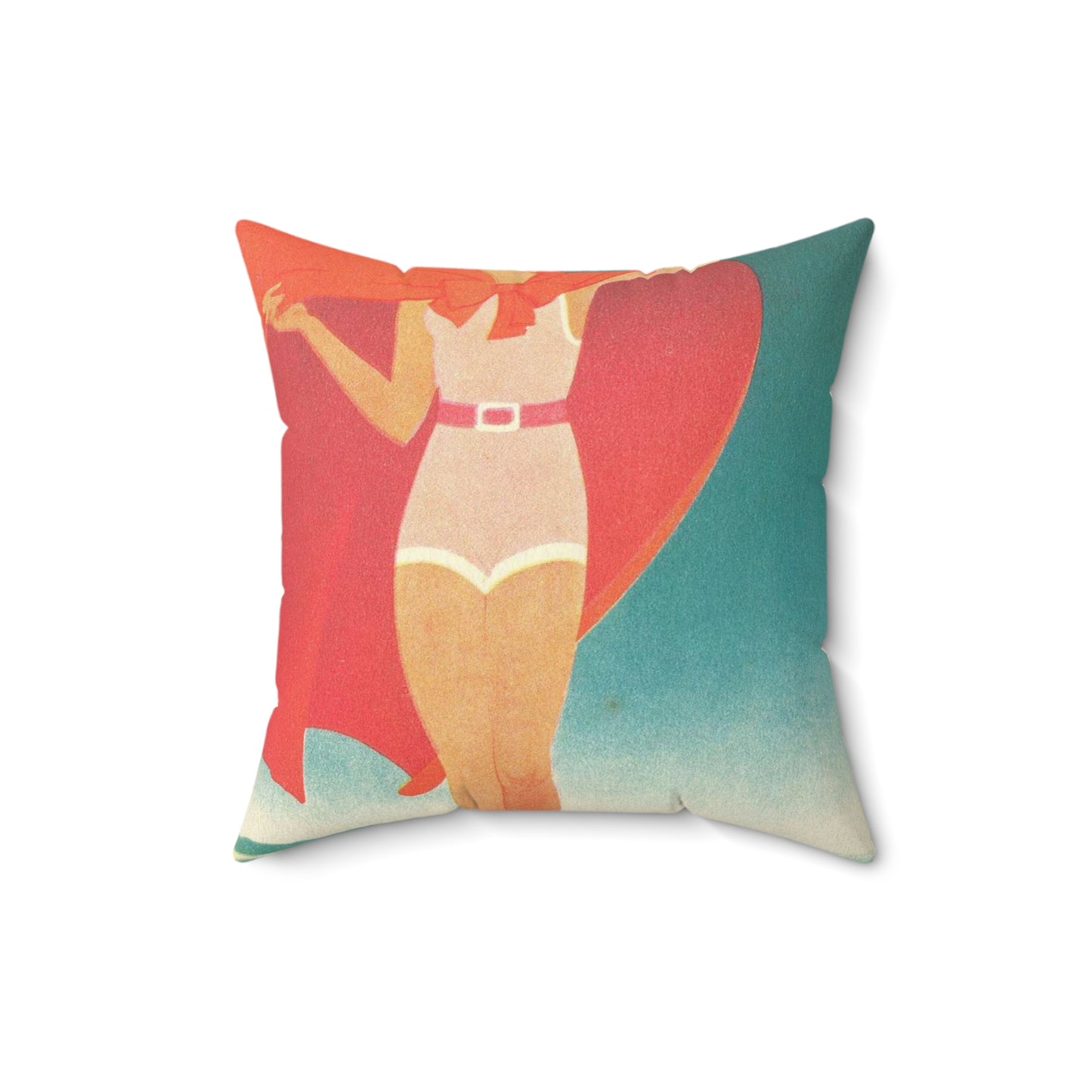 Jupp Wiertz - Zoppot, das Weltbad an der Ostsee Decorative Accent Square Pillow