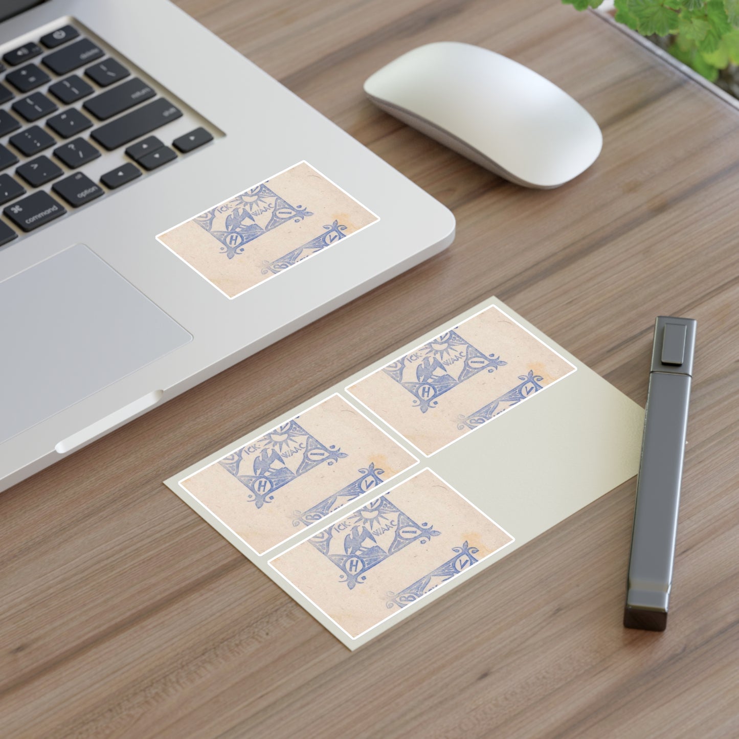 Twee vignetten met een roofvogel die naar de zon staart, RP-P-OB-16.642 Laminated UV Protective Vinyl Stickers
