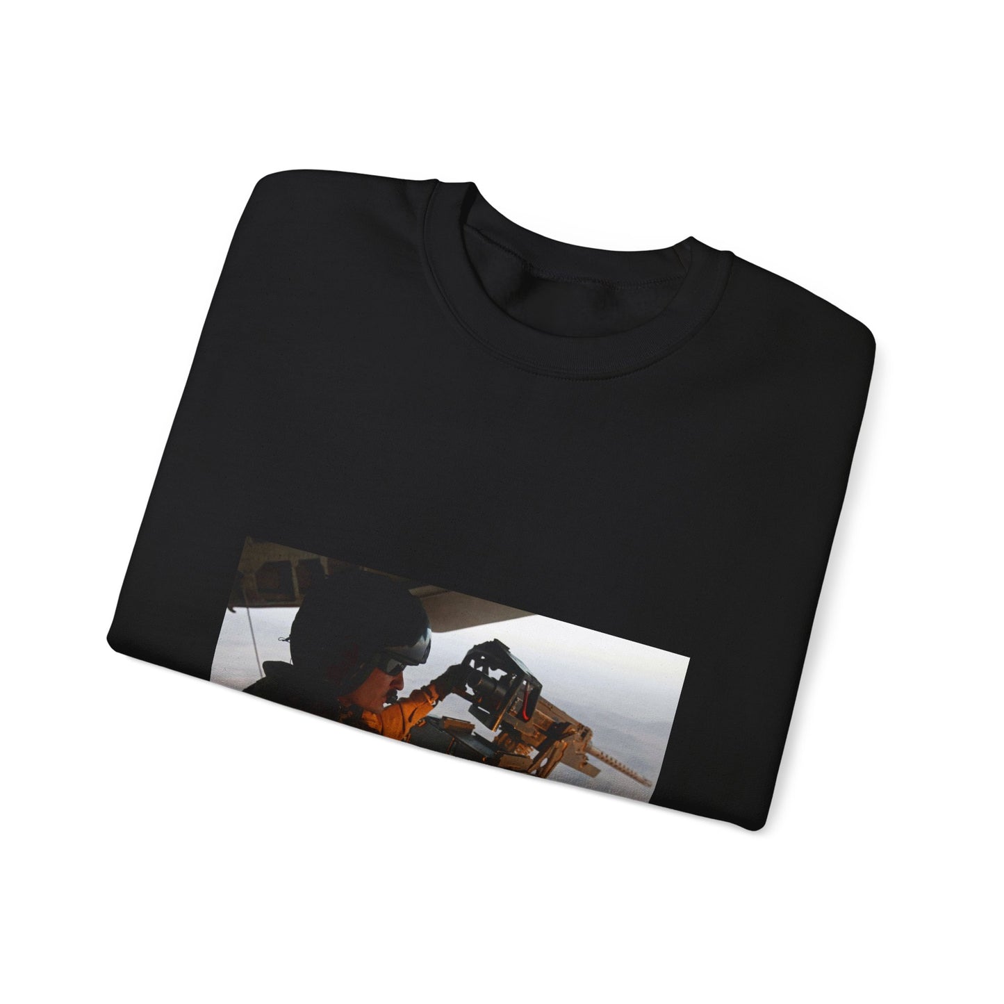 U.S. Marine Corps Staff Sgt. Peter A. Montalvo, a crew Black Heavy Blend Adult Crew Neck SweatShirt