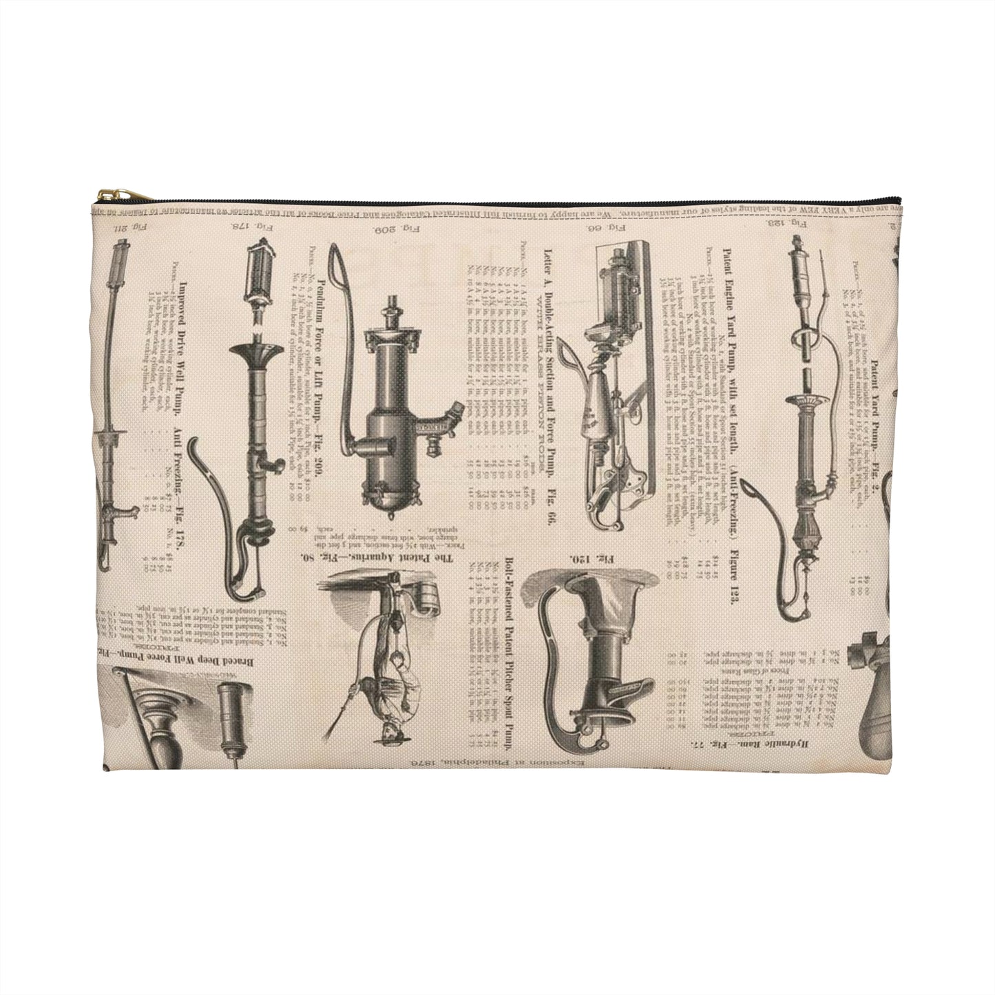 W. & B. Douglas, the oldest and most extensive manufacturers in the world of pumps Large Organizer Pouch with Black Zipper