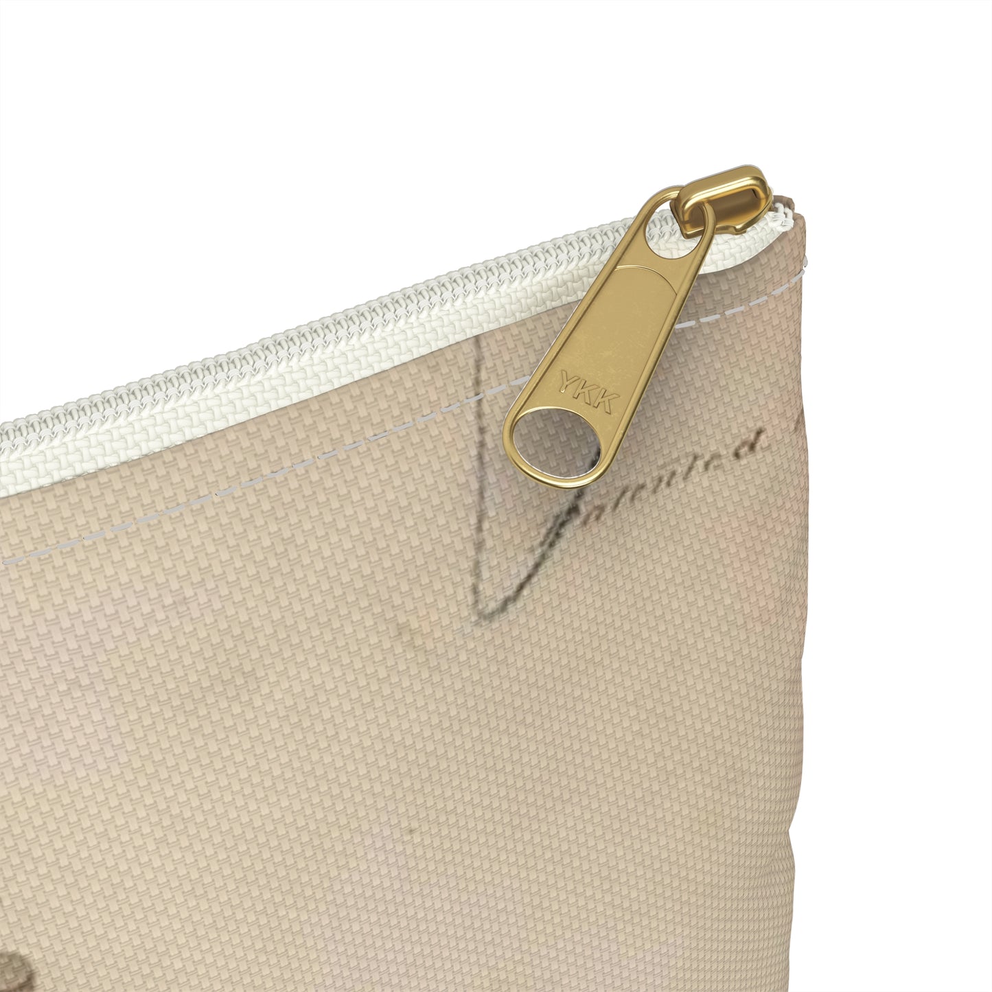 Patent drawing - Drawing of a Harp Guitar Public domain image Large Organizer Pouch with Black Zipper