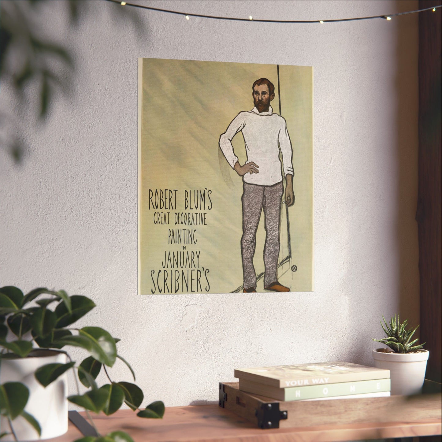 Robert Blum's great decorative painting in January Scribner's High Quality Matte Wall Art Poster for Home, Office, Classroom