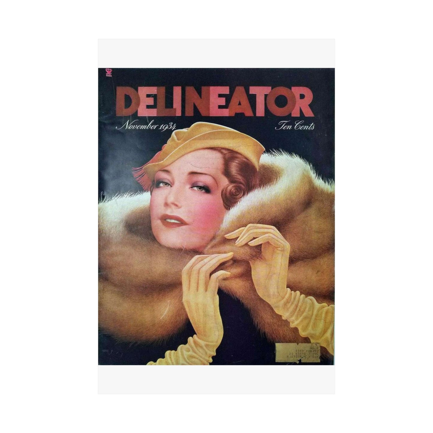 Delineator 1934-11 - Art Deco public domain image High Quality Matte Wall Art Poster for Home, Office, Classroom