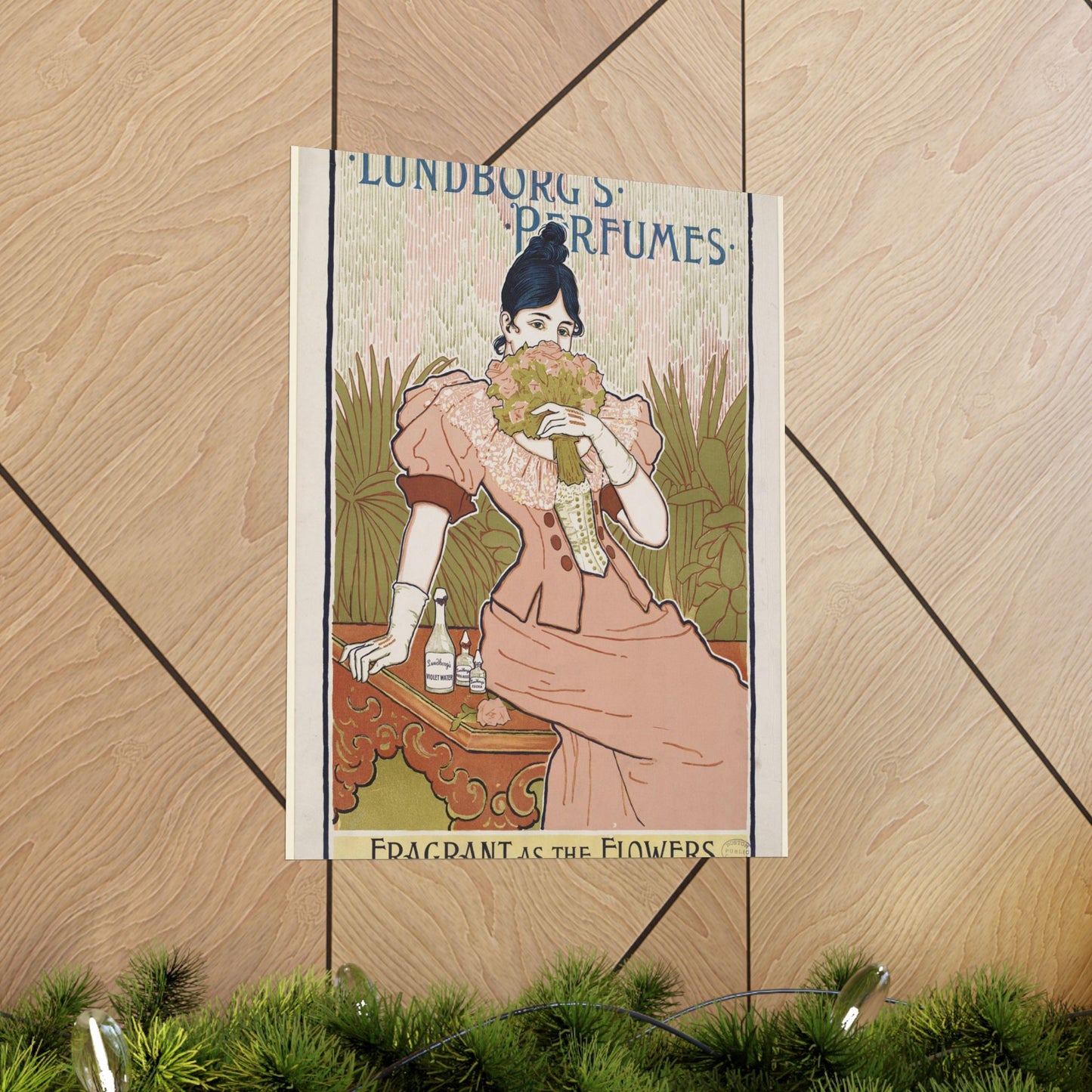 Lundborg's perfumes, Art Nouveau poster High Quality Matte Wall Art Poster for Home, Office, Classroom