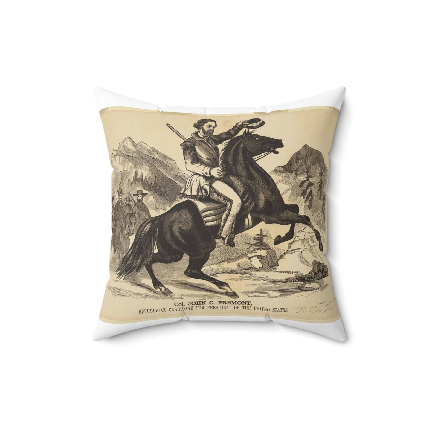 Col. John C. Fremont, Republican candidate for the President of the United States Decorative Accent Square Pillow