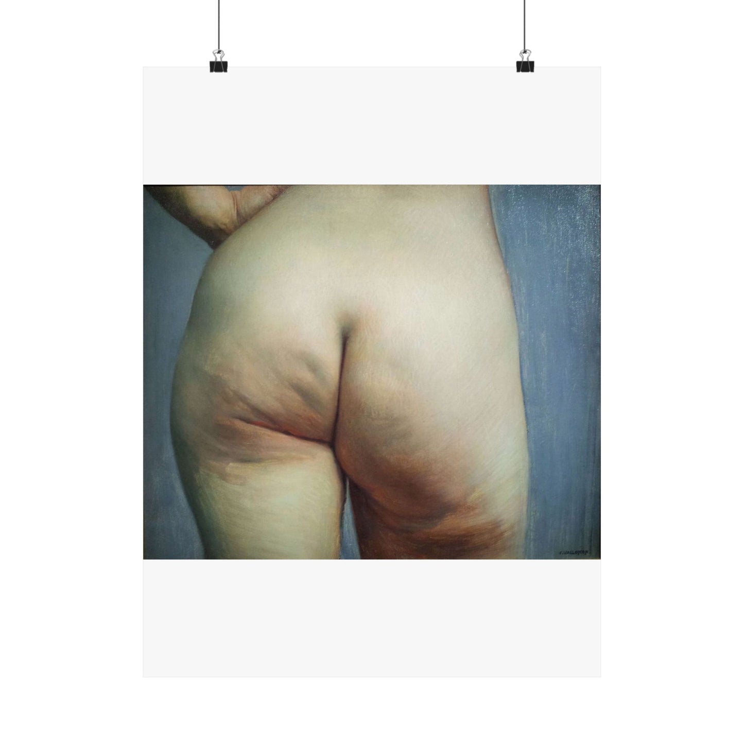 Étude de fesses - Public domain painting High Quality Matte Wall Art Poster for Home, Office, Classroom