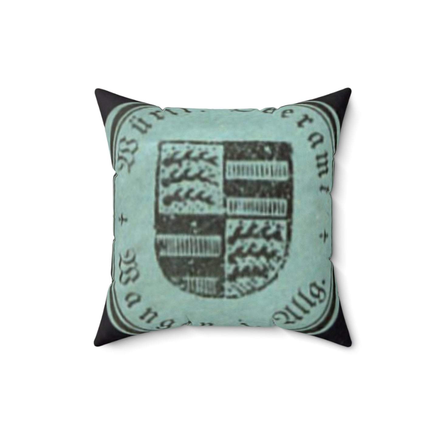 Oberamt Wangen Briefsiegel - public domain postal stamp scan Decorative Accent Square Pillow