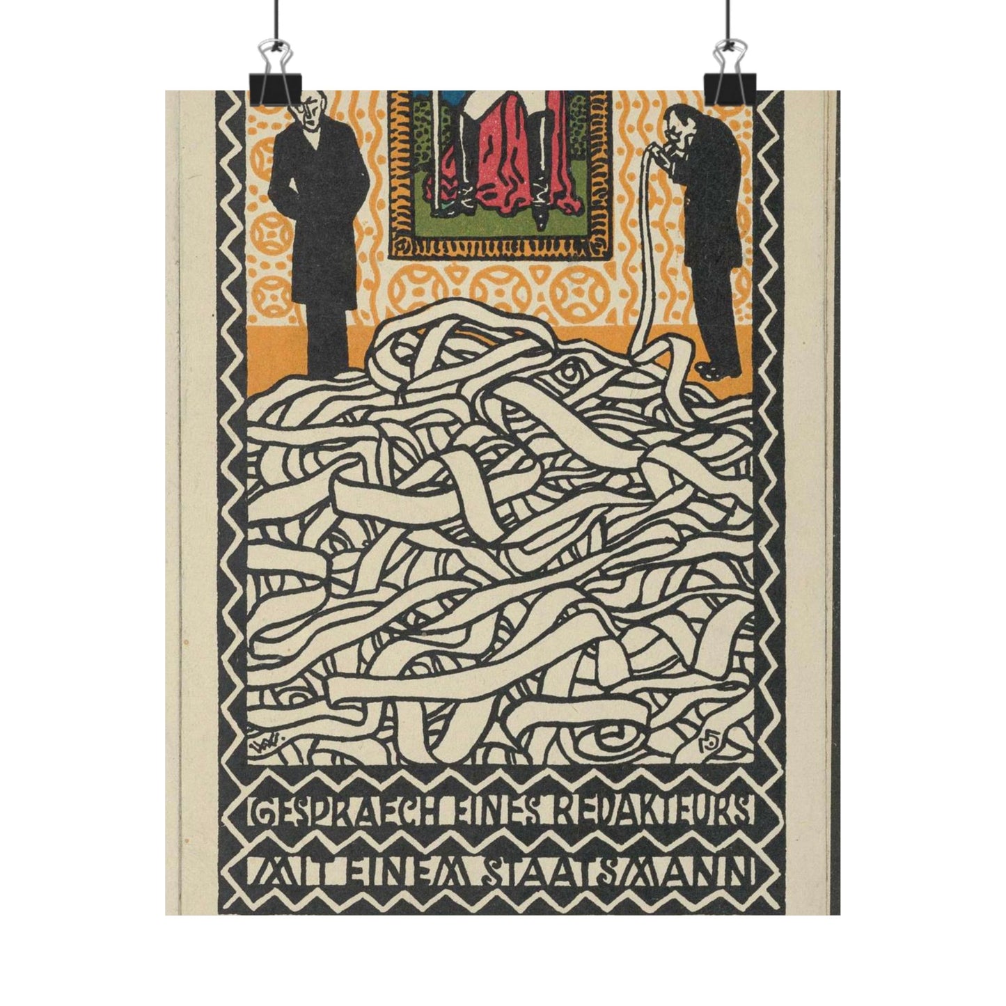 Gespräch eines Redakheurs mit einem Staatsmann Editor's Conservation with a Statesman) High Quality Matte Wall Art Poster for Home, Office, Classroom