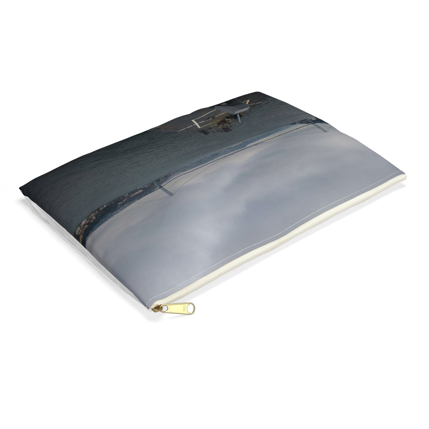 The guided missile destroyer USS Truxtun (DDG 103) Large Organizer Pouch with Black Zipper