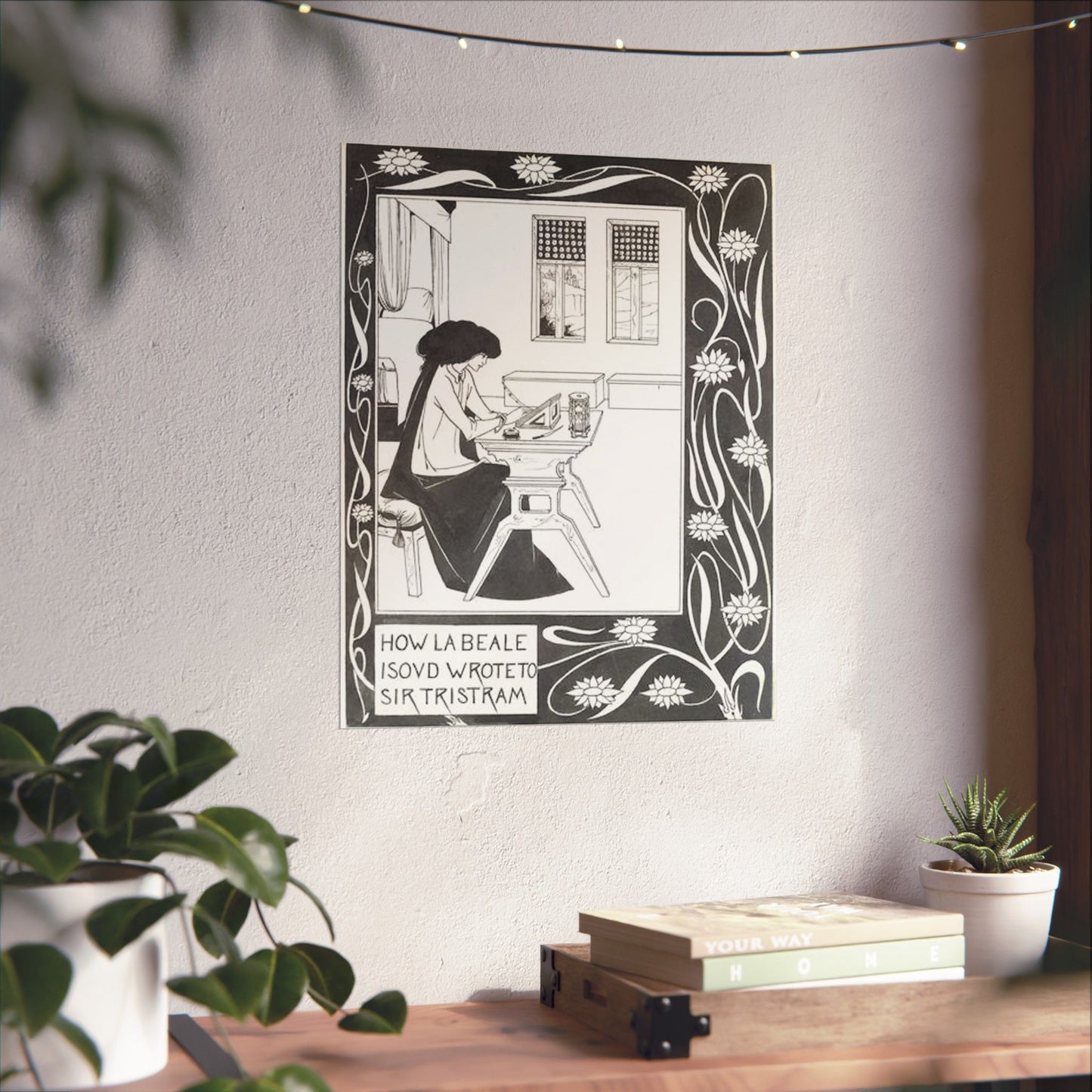 How la Beale Isoud wrote to Sir Tristram High Quality Matte Wall Art Poster for Home, Office, Classroom