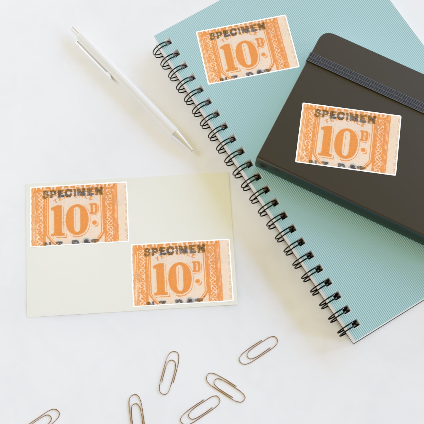 Ten penny Unemployment Relief stamp overprinted 'Specimen' Laminated UV Protective Vinyl Stickers